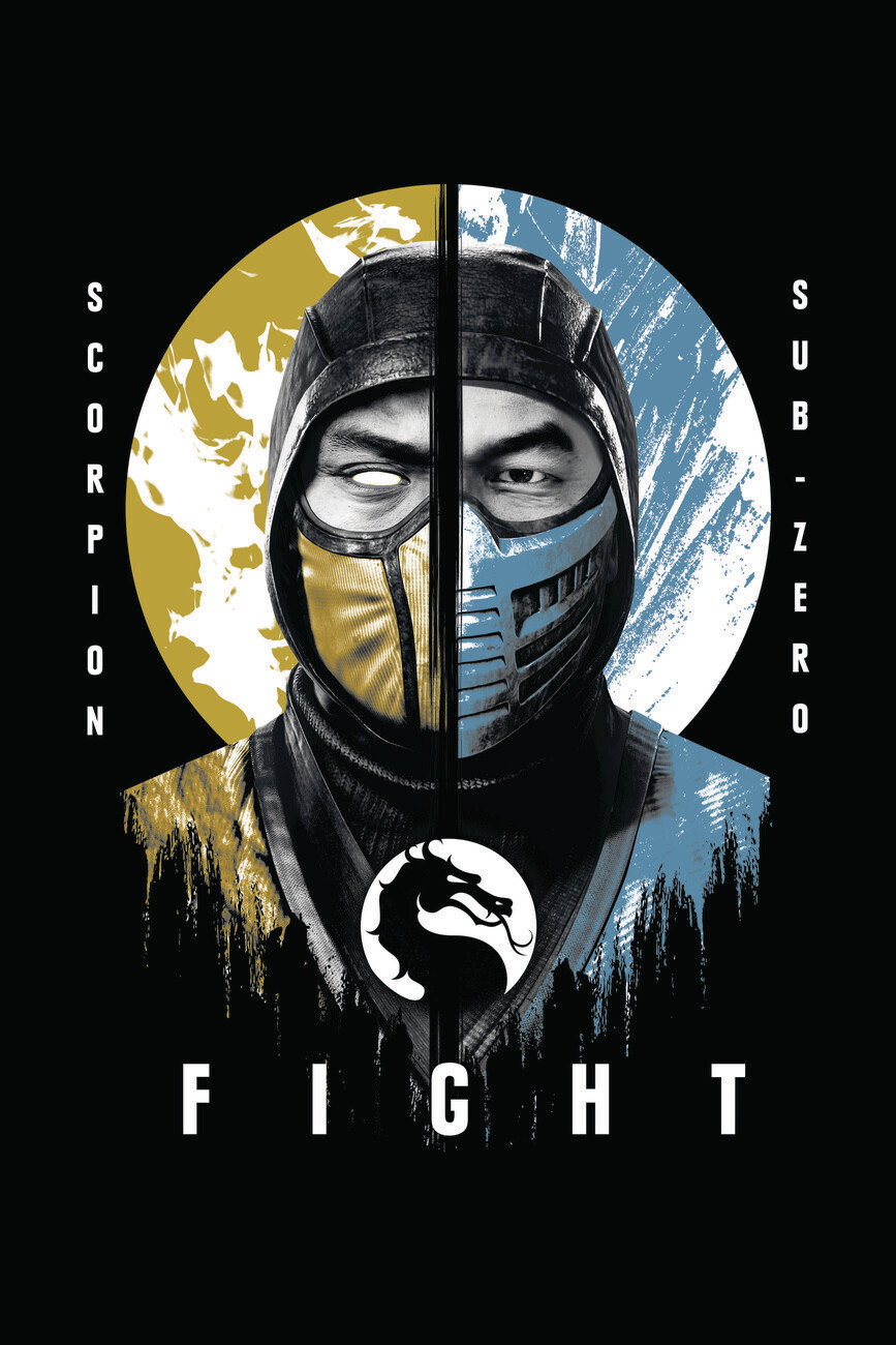 Wall Art Print Mortal Kombat & Sub Zero. Gifts & Merchandise