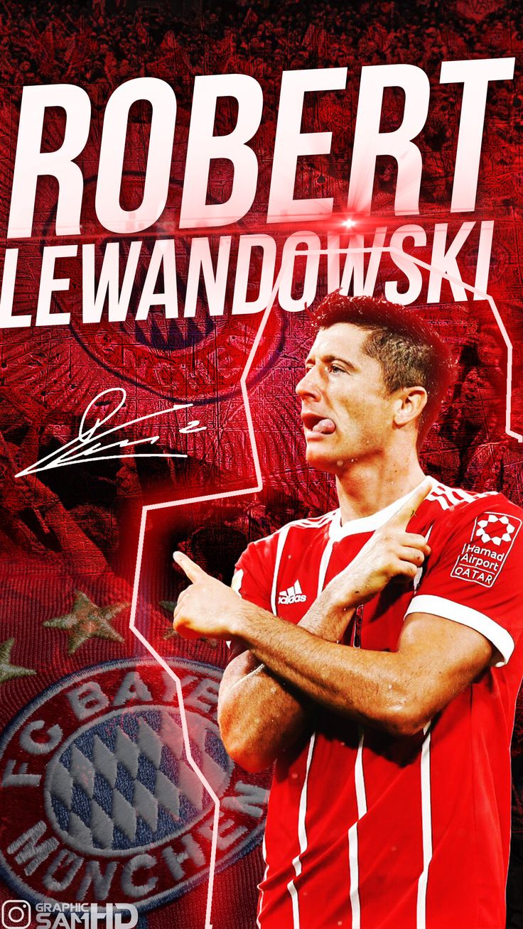 Robert Lewandowski Phone Wallpaper 2017 2018. Joueurs De Foot, Fond D'écran Barcelone, Cr7 Messi
