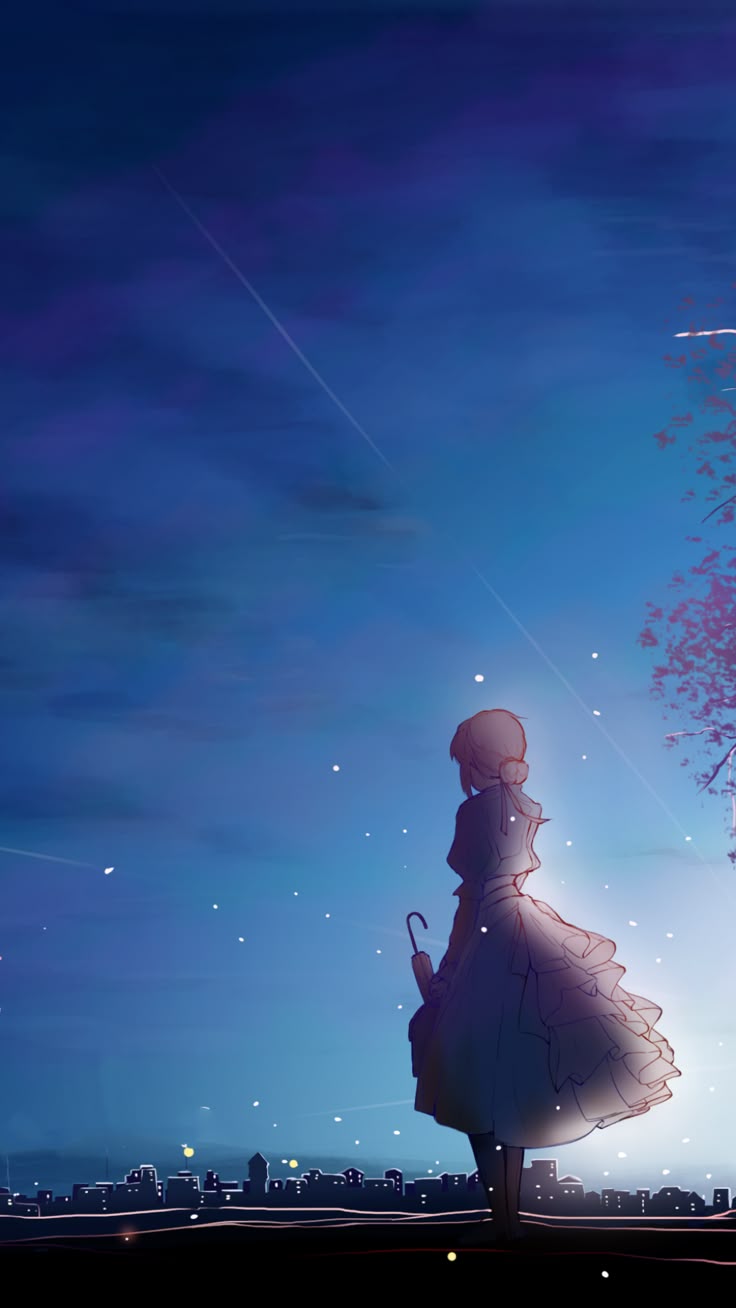 Violet Evergarden Phone Wallpaper by Jeff_LN. Personagens de anime, Ilustração noite, Anime