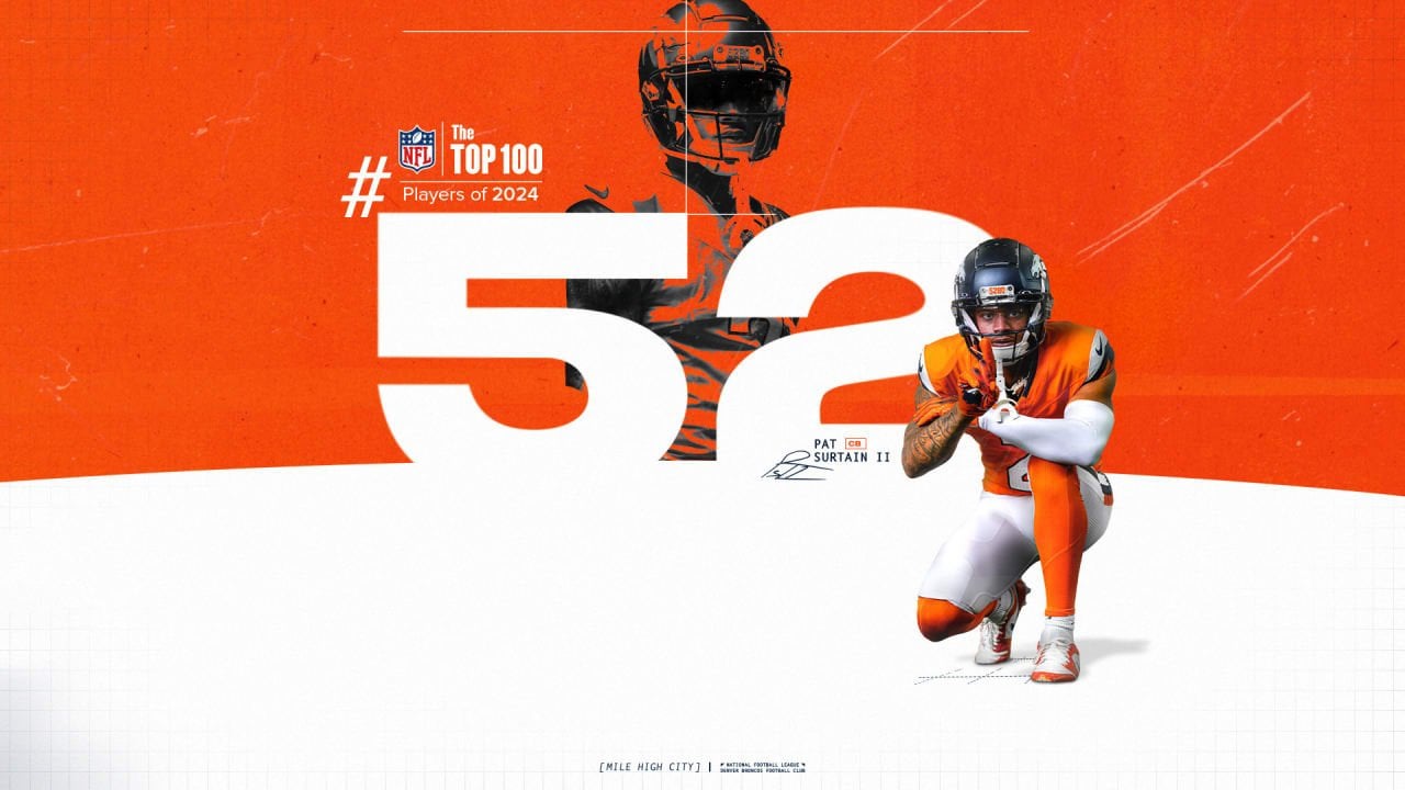 CB Pat Surtain II voted No. 52 on 2024 NFL list