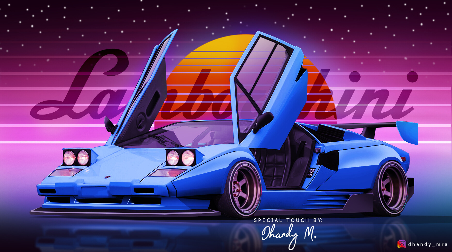 Lamborghini Countach Retro Vibes in two version colors