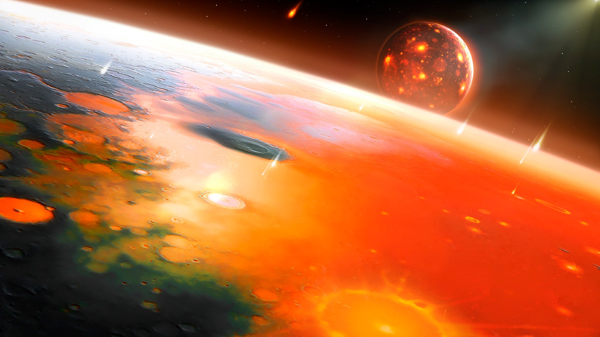 Io: The Prometheus Plume Space Wallpaper