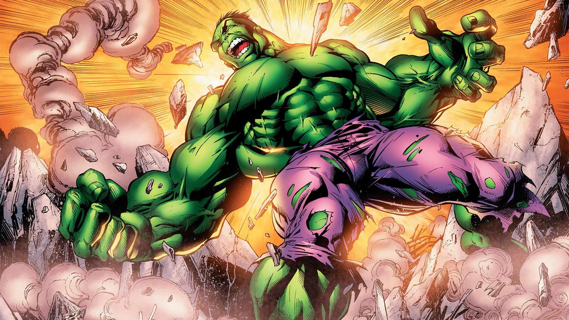 Hulk Unleashed: Epic HD Wallpaper for Comic Fans