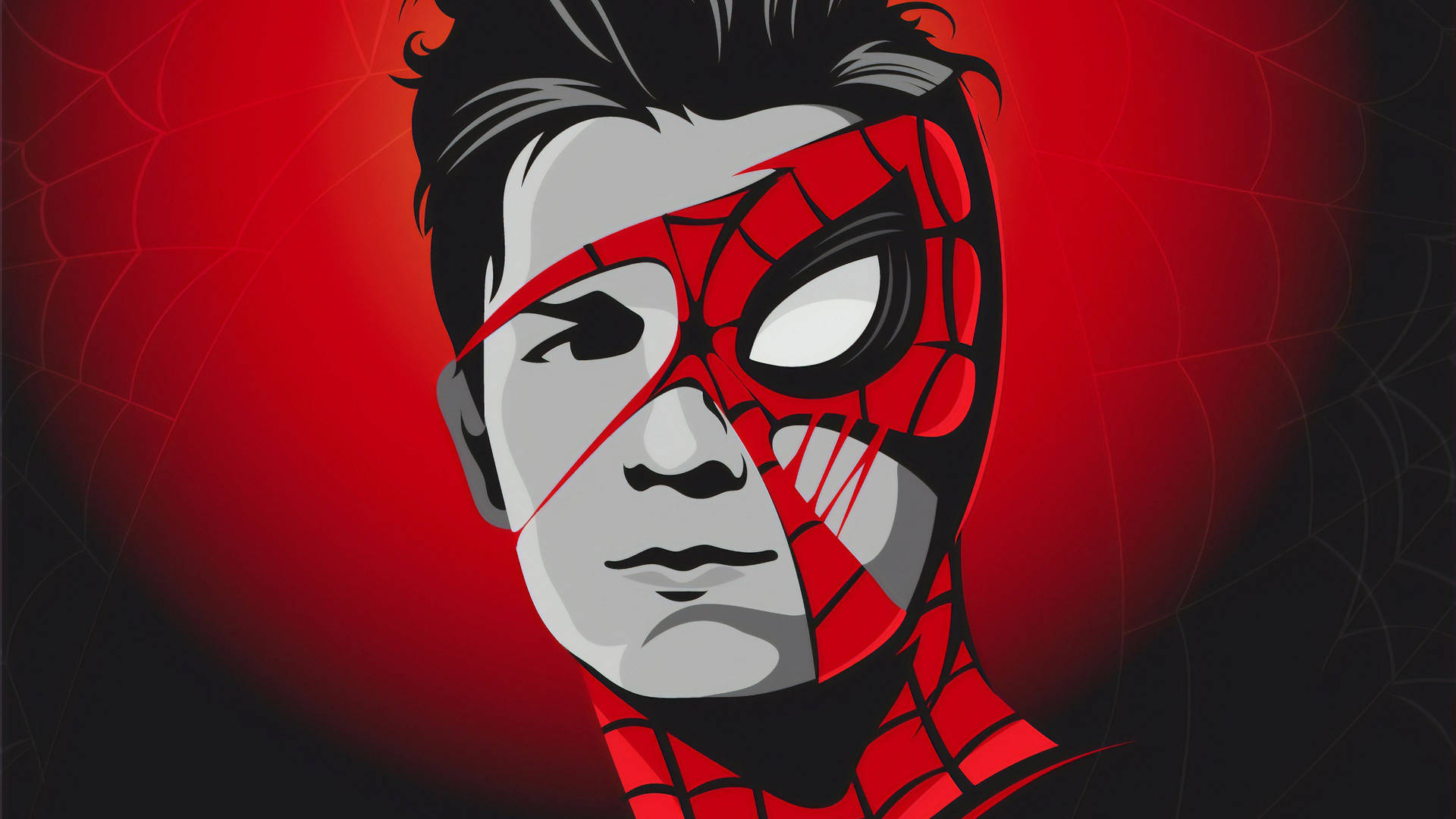 Download Tom Holland Spider Man Vector Wallpaper