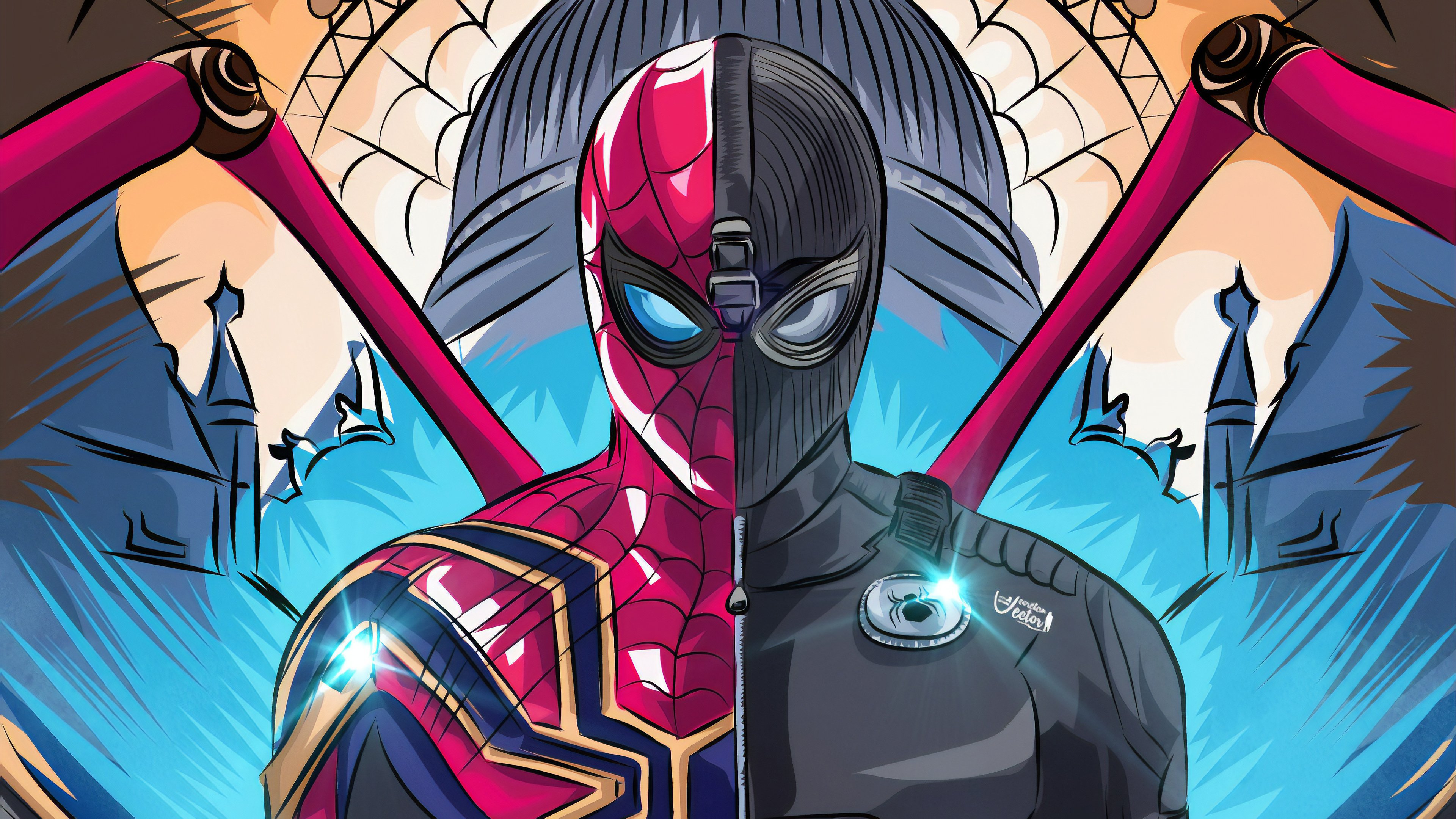 Spider Man Far From Home Fan Art Wallpaper 4k for Desktop