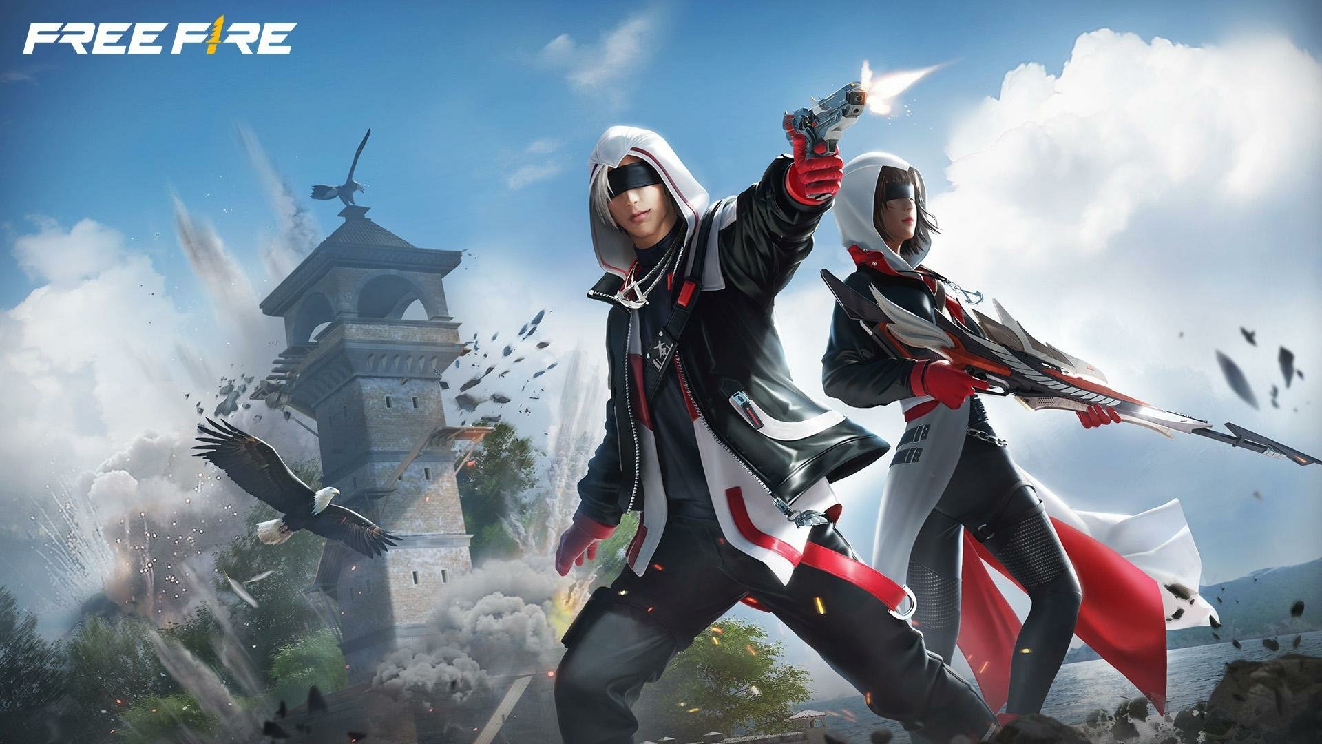 Garena Free Fire HD Wallpaper Duo Action Scene