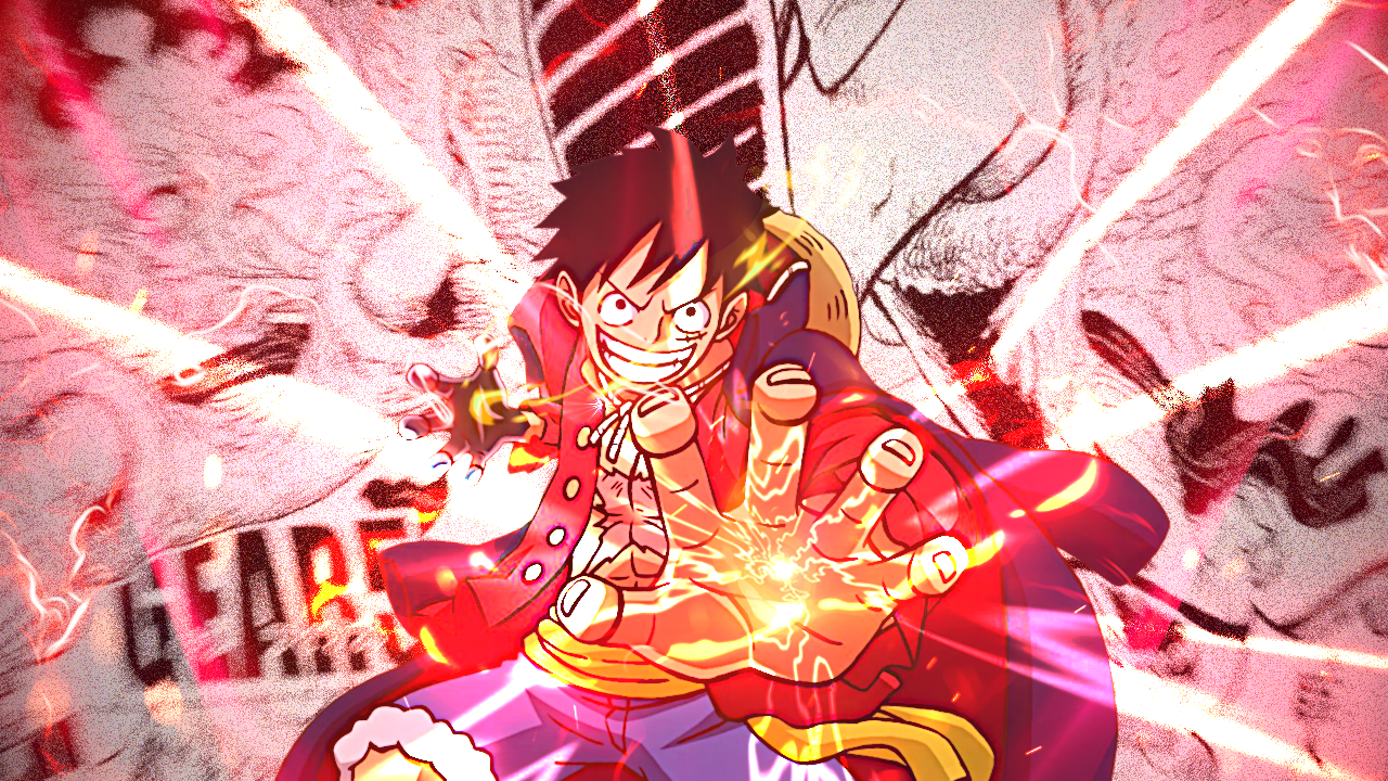 A cool wallpaper of luffy I made! [ LUFFY ANIME WALLPAPER]