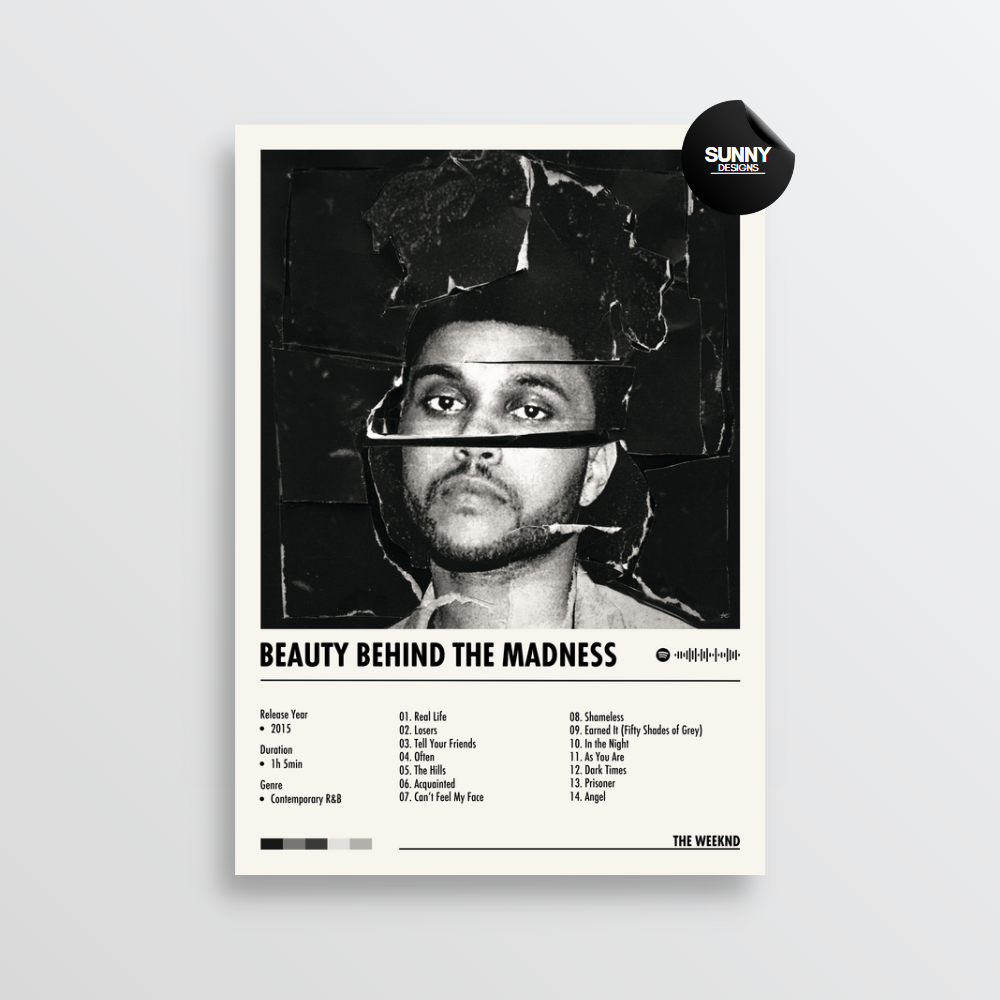The Weeknd Behind the Madness. Album Cover Poster