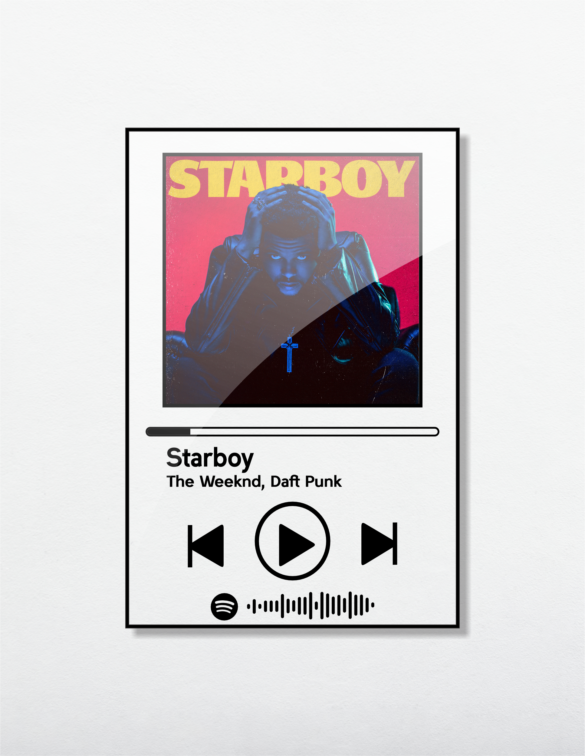 Starboy Weeknd Acrylic Album Art Themed Wall Art
