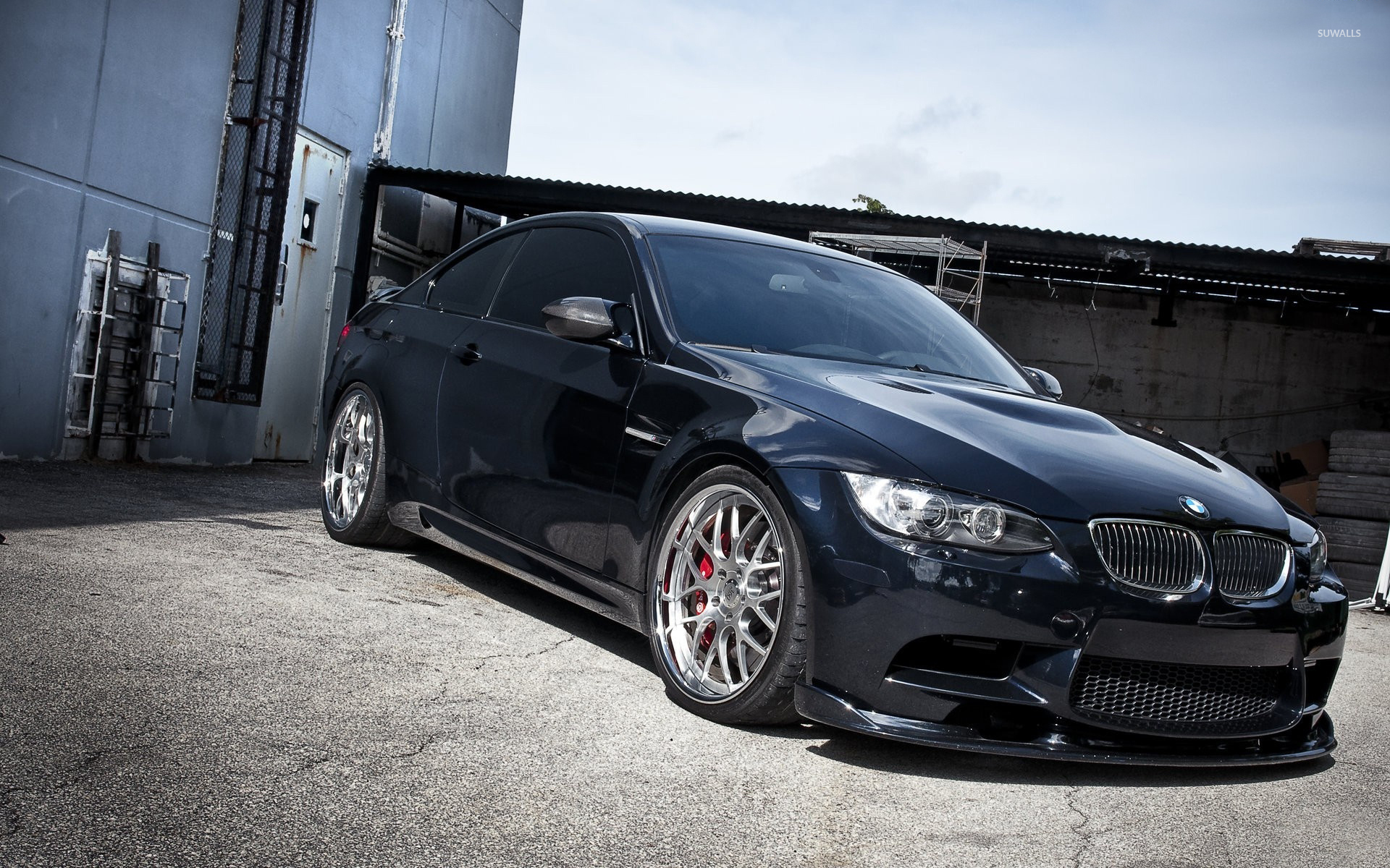 Black BMW M3 front side view wallpaper wallpaper