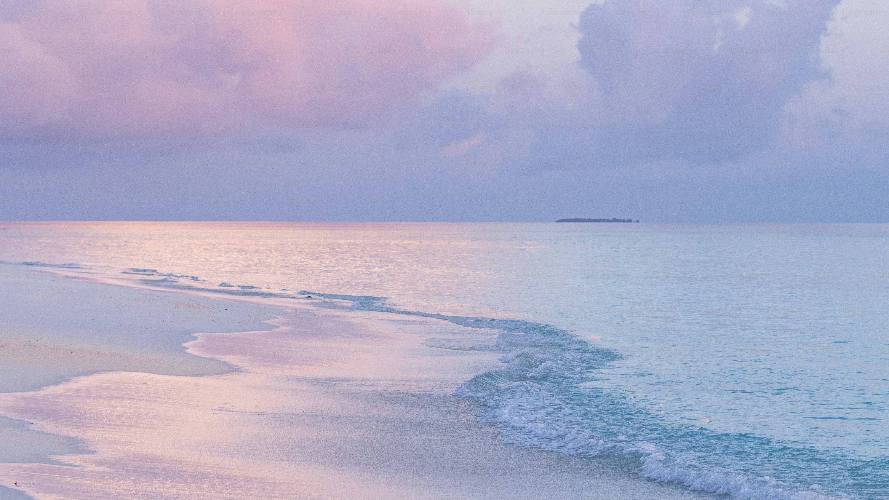 Pink Beach Sunset Picture. Download Free Image