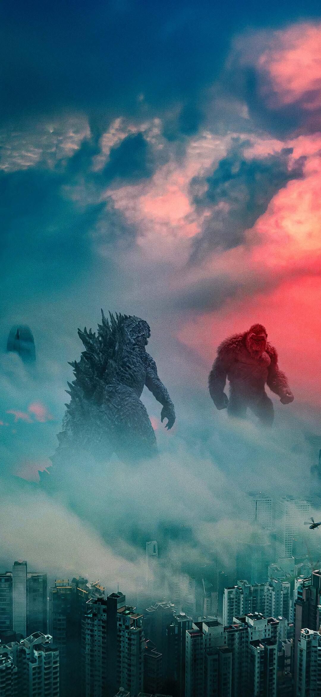 Godzilla X Kong: The New Empire Wallpaper 4k IPhone For Samsung Galaxy S24 S23 S22, Samsung Galaxy A72 A73, OnePlus 8 8T 9 9R 10 10R 11, OnePlus Nord 2 3, Xiaomi Mi 10 11 12 13