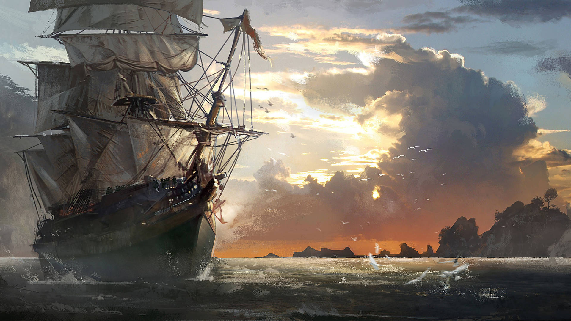 Sailing Ship Wallpaper