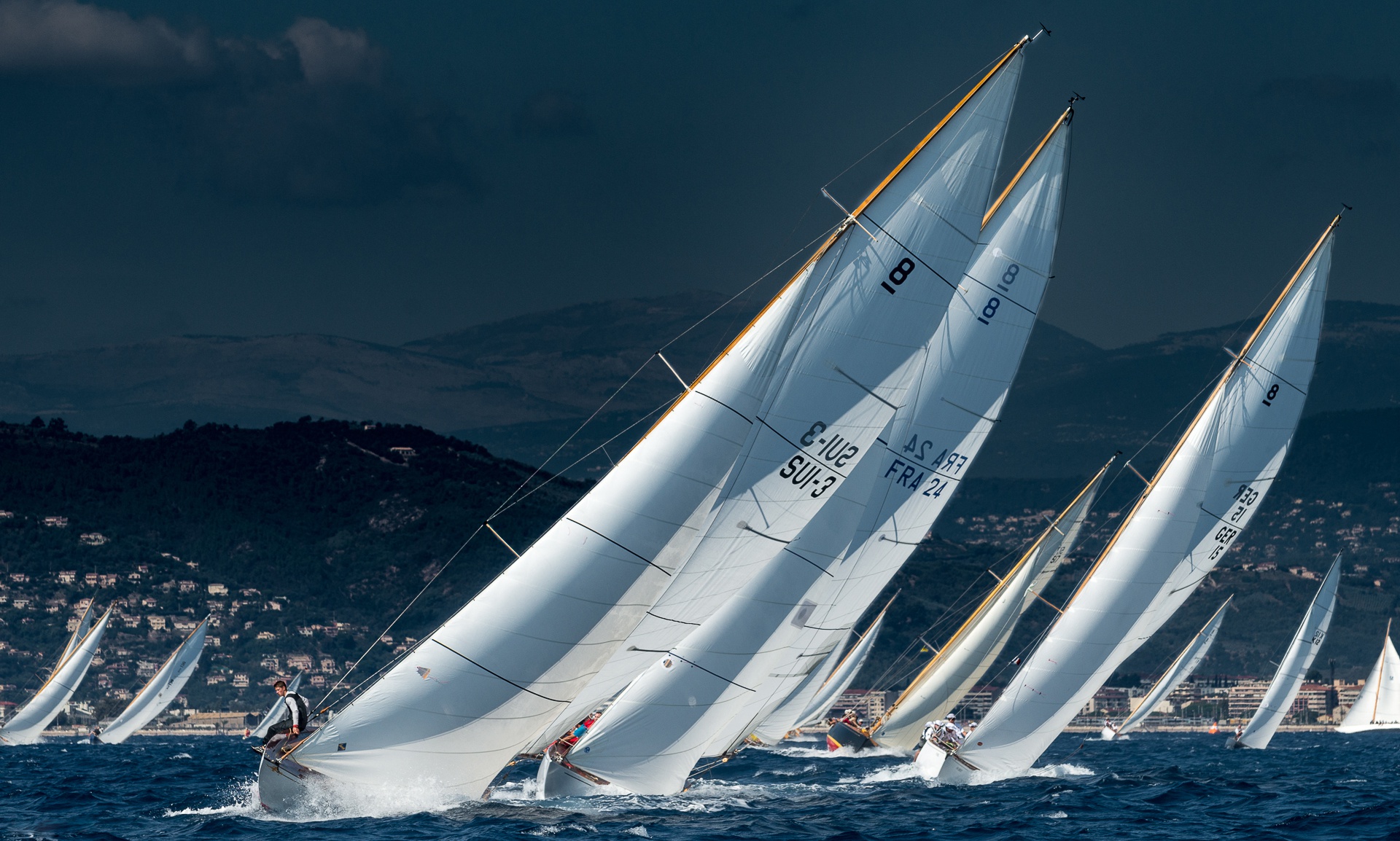 Wallpaper sea, water, race, sails, sailboats, Regatta, Sailing for mobile and desktop, section спорт, resolution 1920x1154