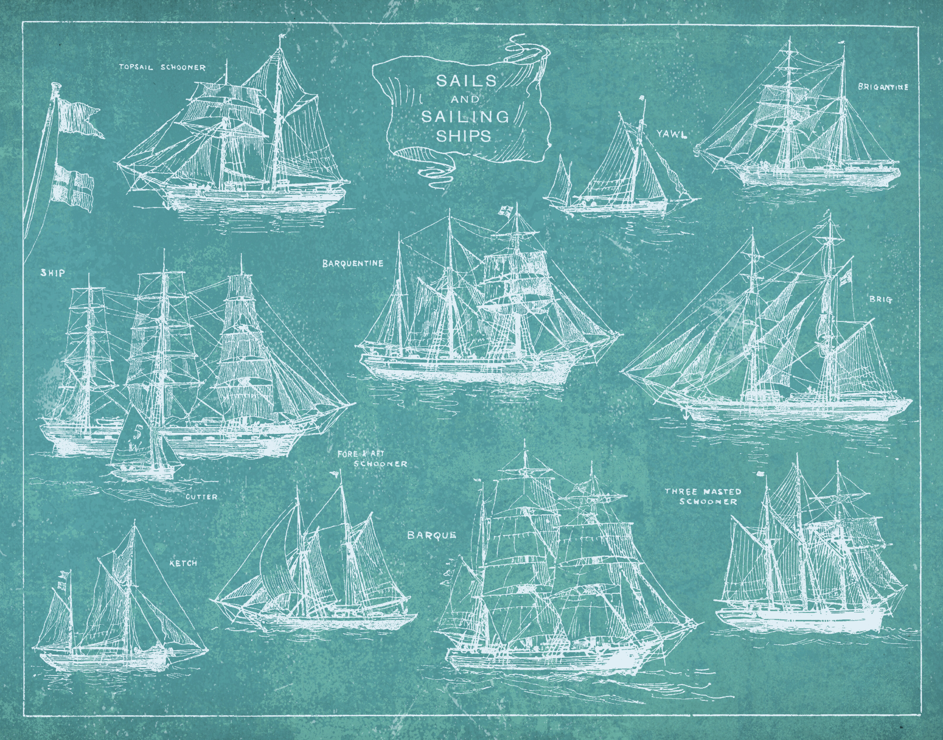 Sailing Ships Wall Mural