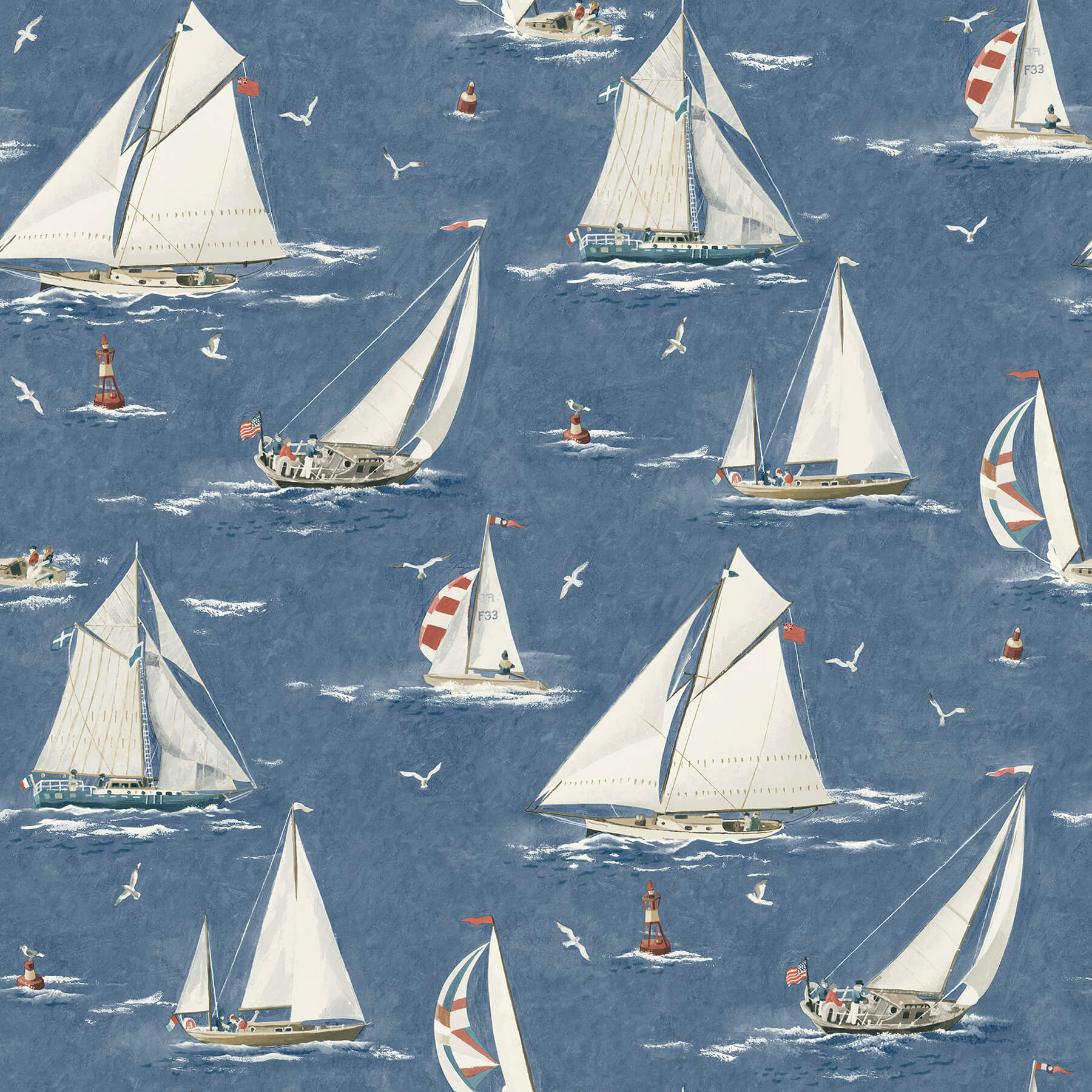 Chesapeake Blue Heron Leeward Sailboat Wallpaper