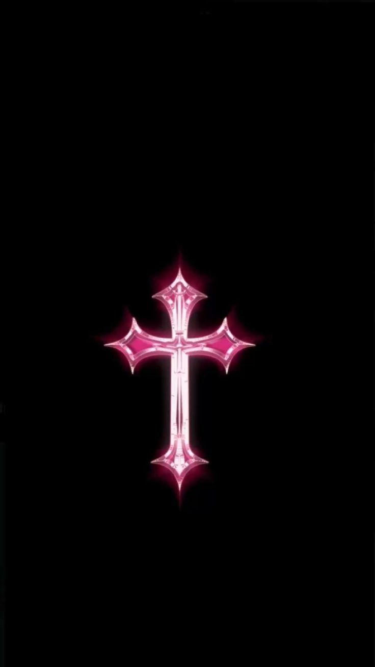 Aesthetic wallpaper. Cross wallpaper, Pink and black wallpaper, Art wallpaper iphone