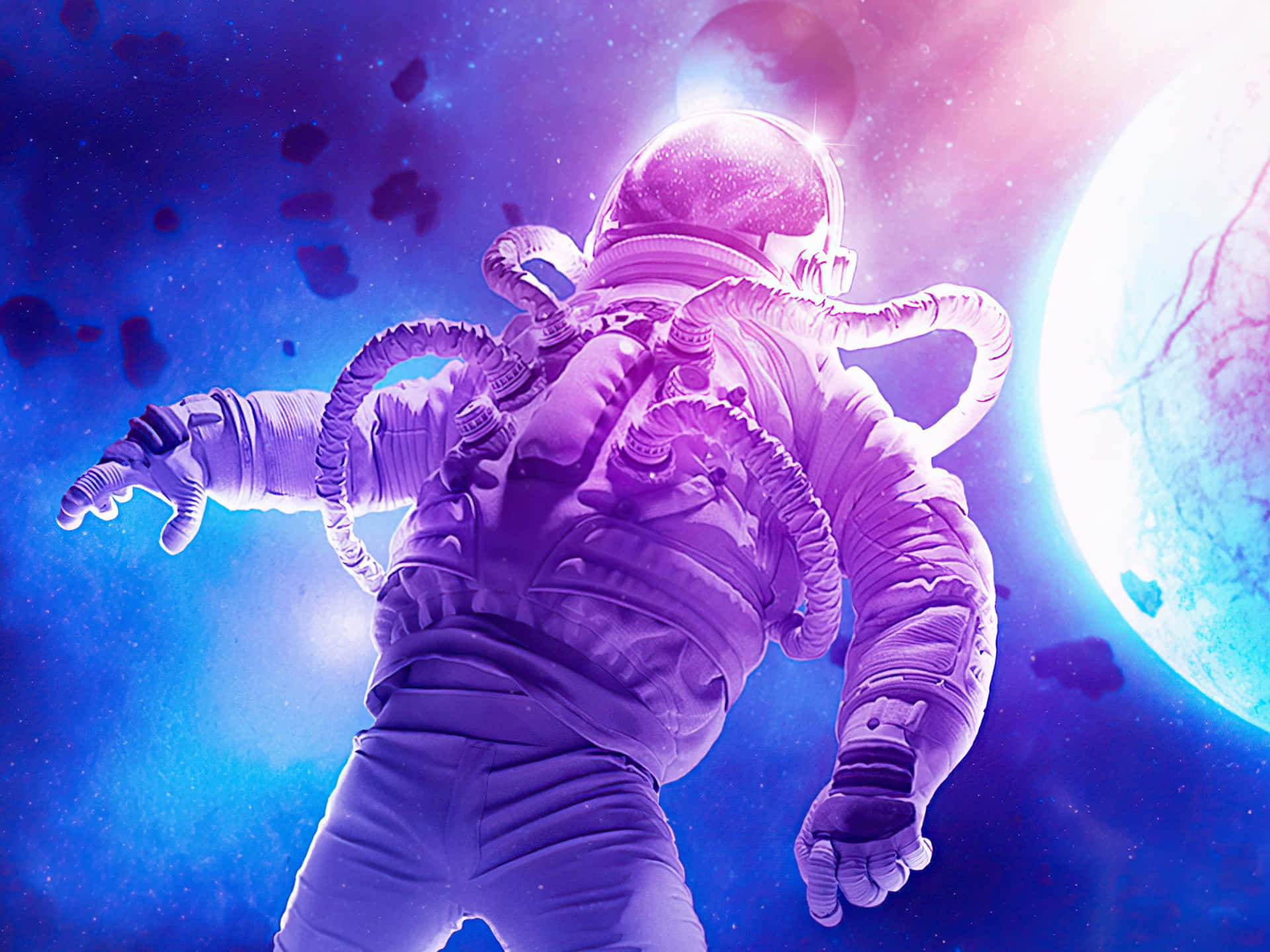 Download Fortnite Galaxy With Astronaut Wallpaper