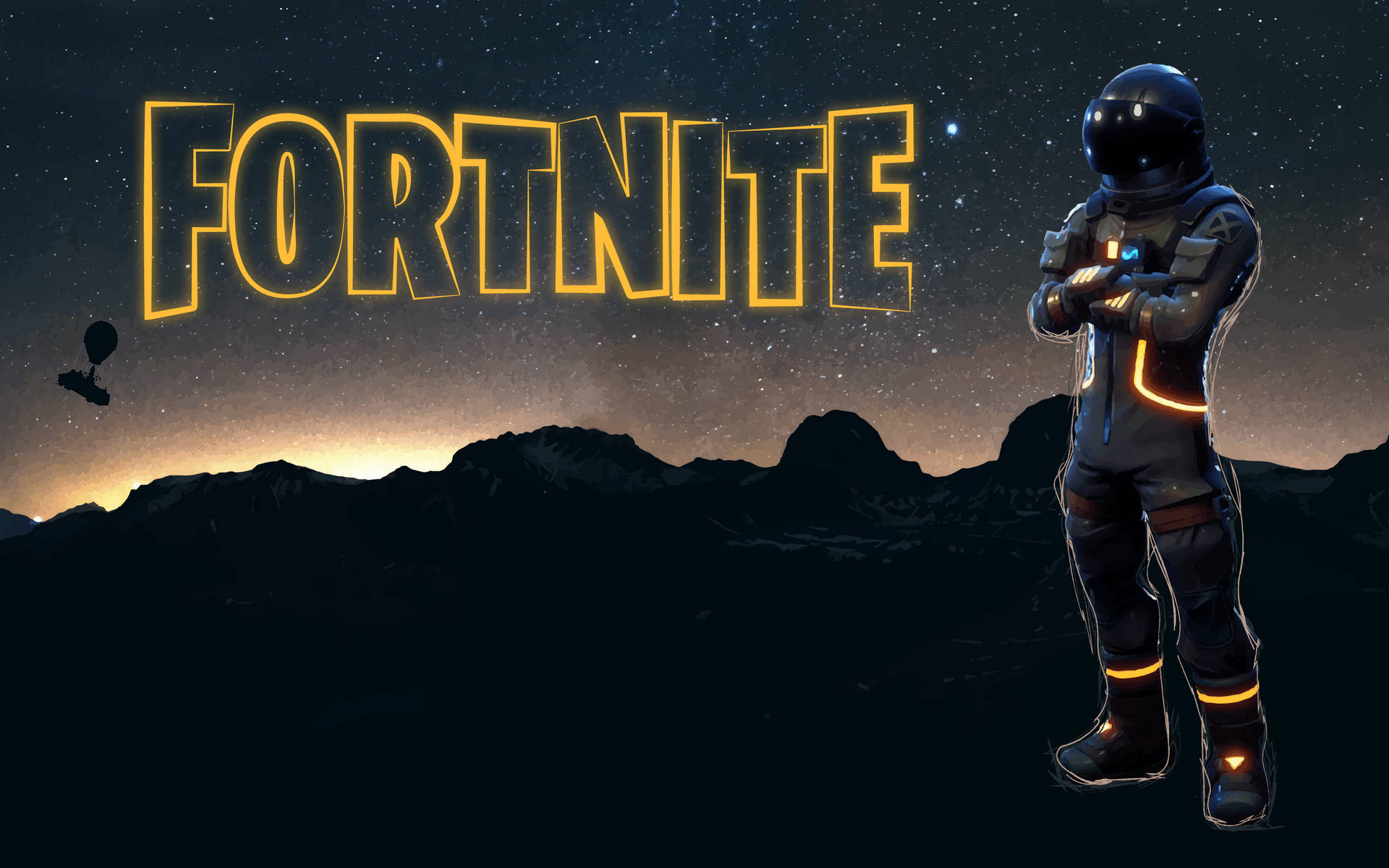 Download Fortnite Battle Royale Dark Voyager In Space Wallpaper