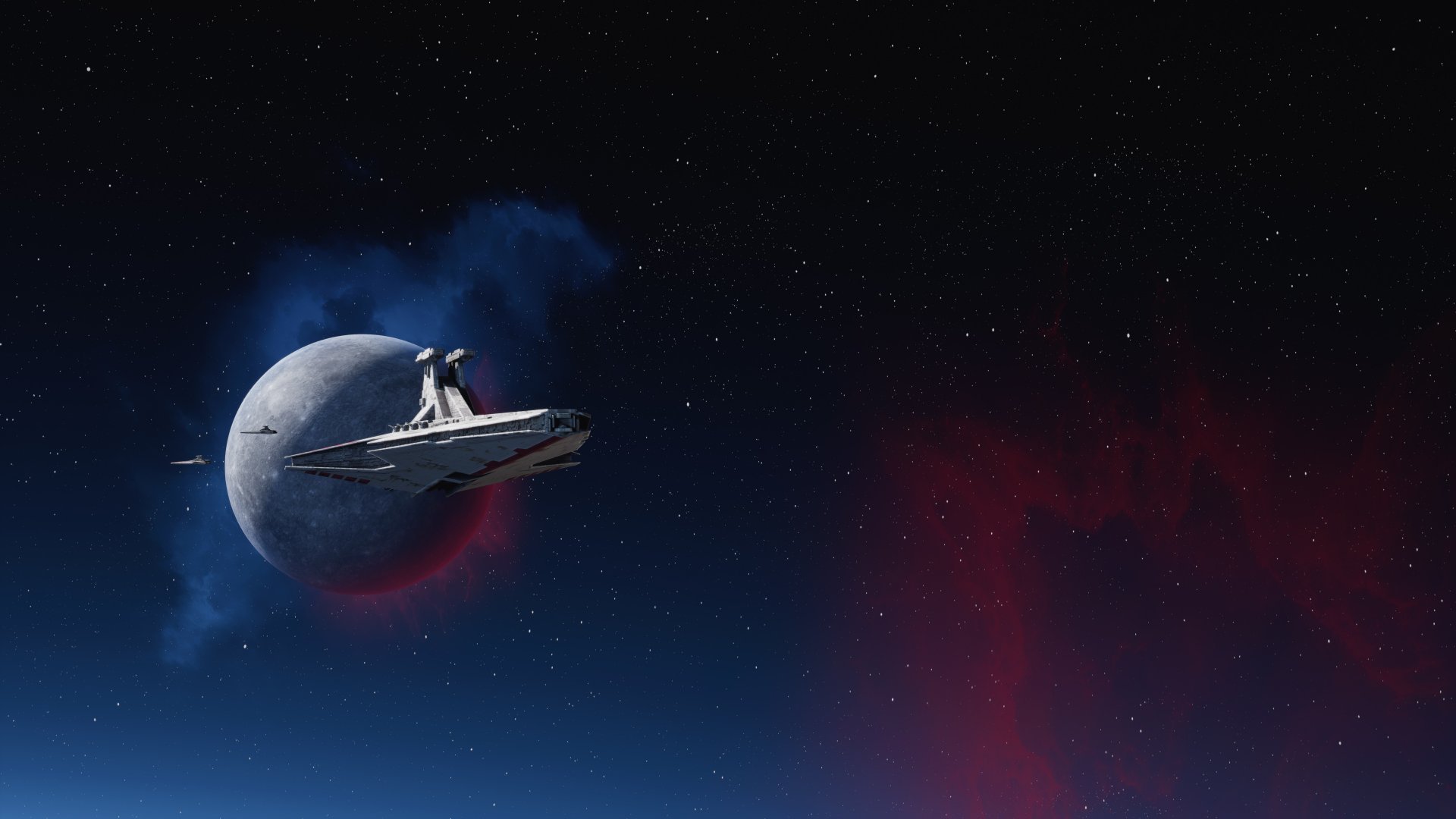 Here's the new Star Wars lobby background without any UI elements