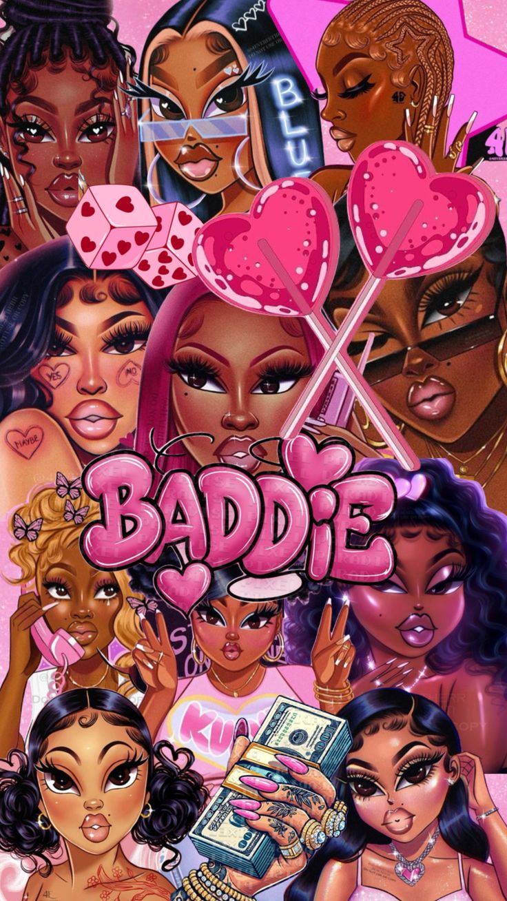 baddie # #pink #wallpaper #blackgirl