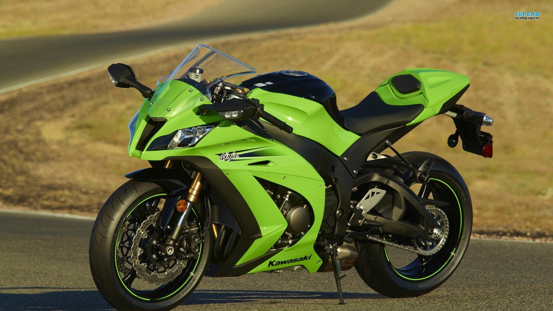 Kawasaki Ninja ZX 10R, Motorcycle, Green, Superbike HD Wallpaper / Desktop and Mobile Image & Photo