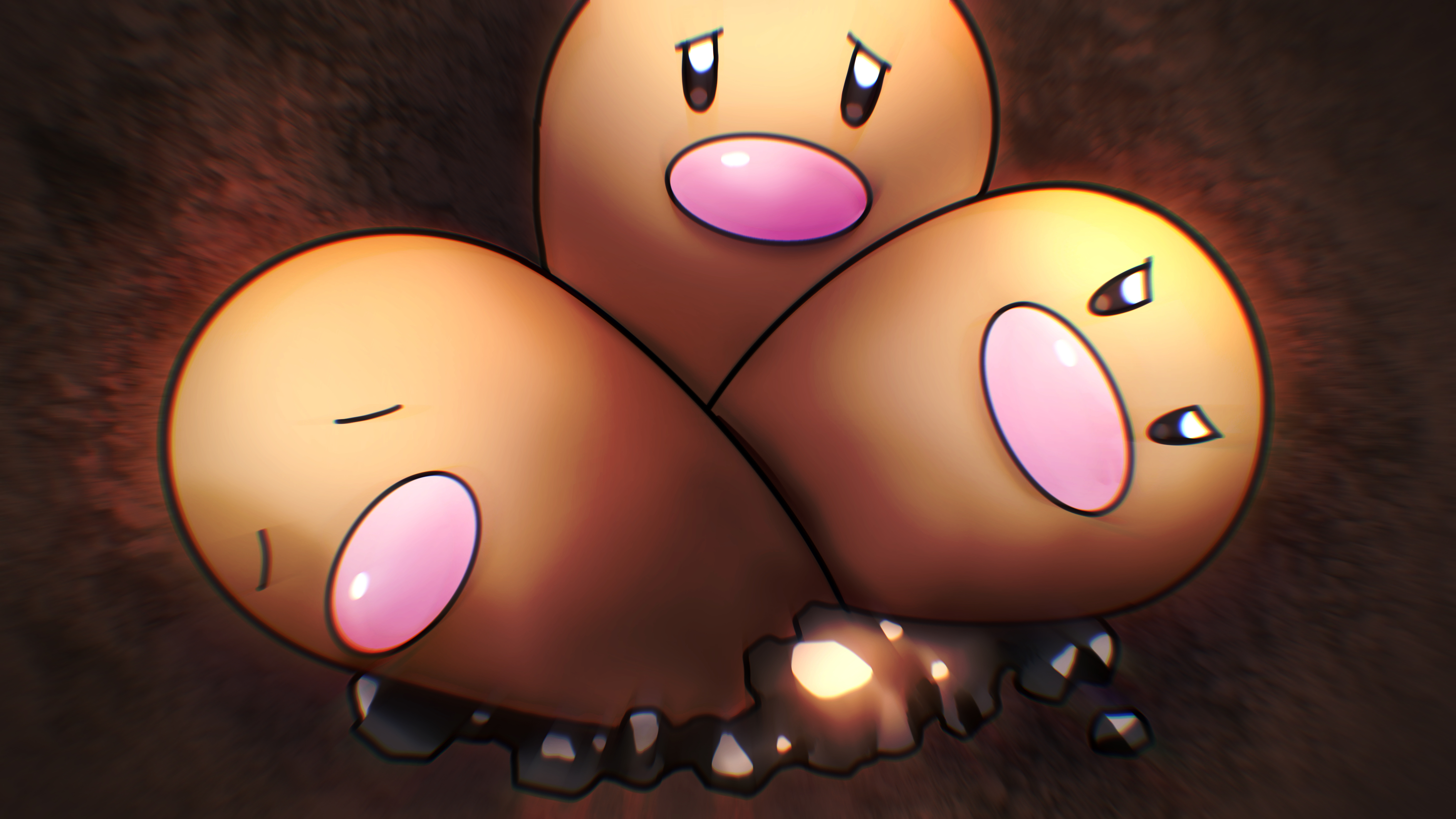 Wallpaper wallpaper dugtrio pokemon rendering from chappie image and screensavers