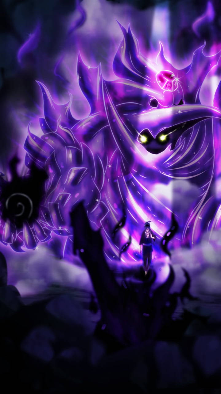 Download Purple Sasuke Susanoo From Naruto Wallpaper
