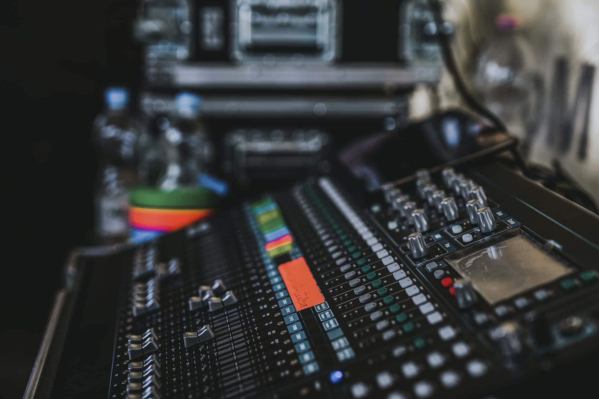 Download A Close Up Of A Mixing Board