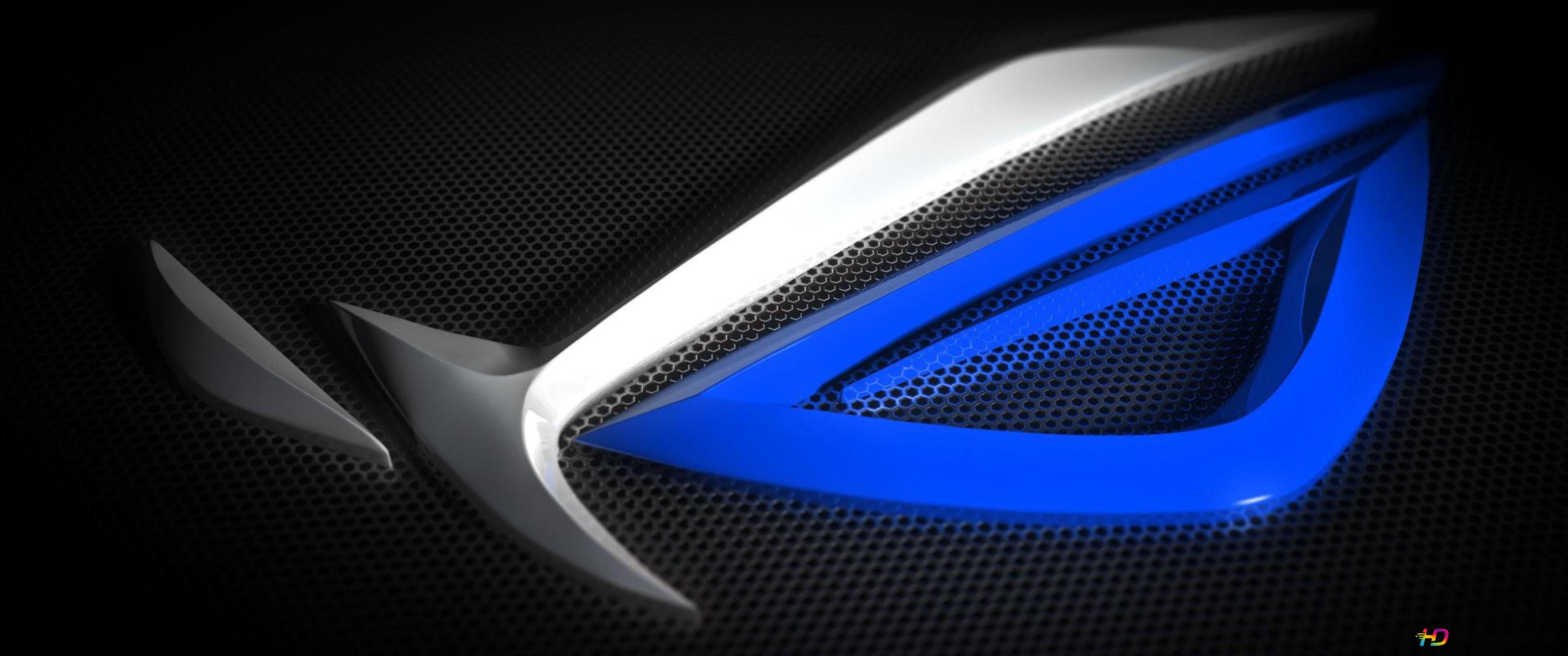 Asus rog blue and white 4K wallpaper download