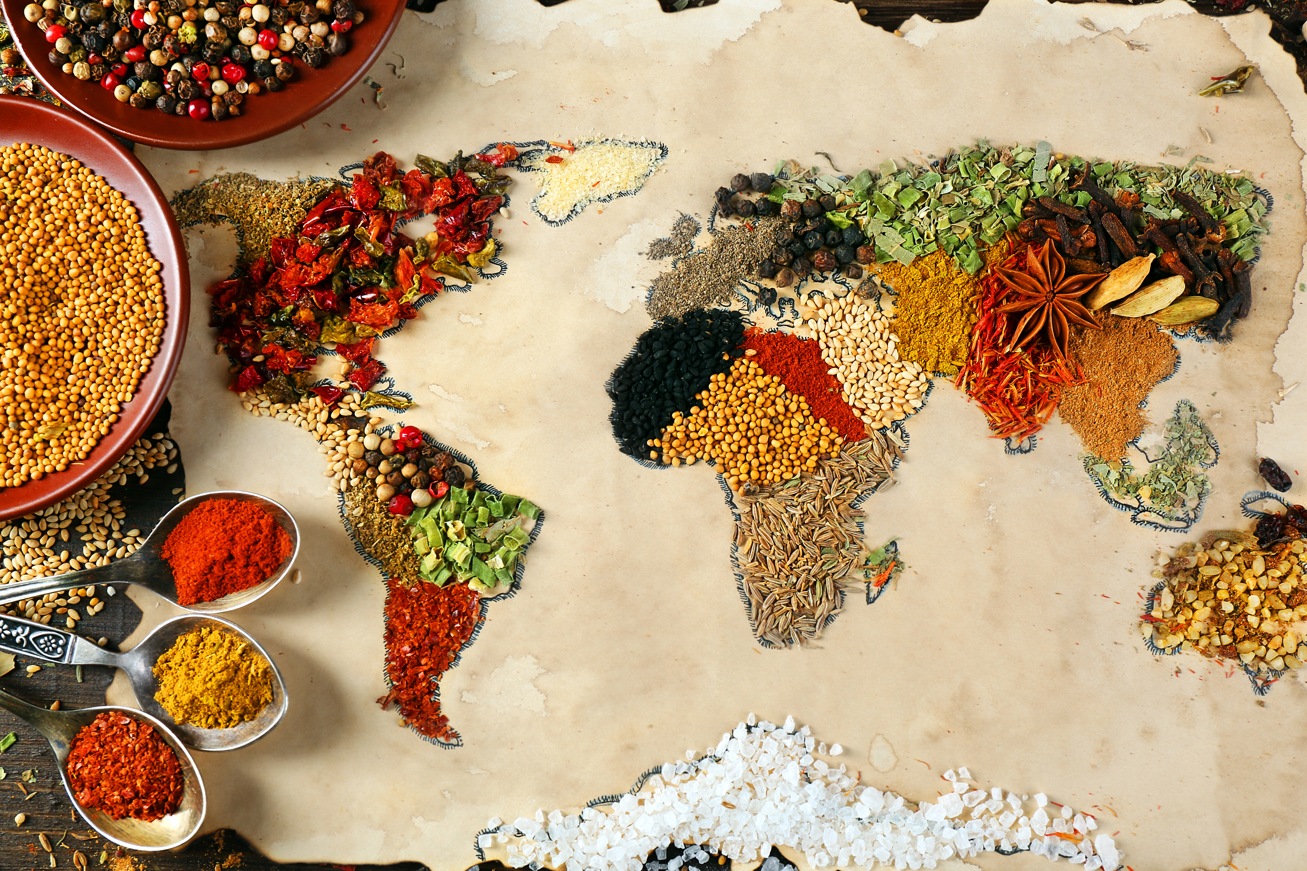 Wallpaper Food Seasoning Design Geography 4200x2800