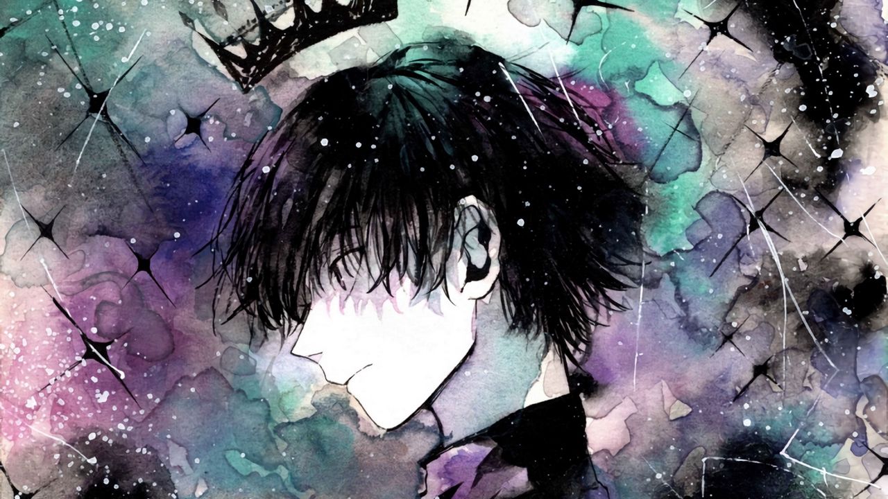 Wallpaper guy, crown, prince, watercolor, anime hd, picture, image