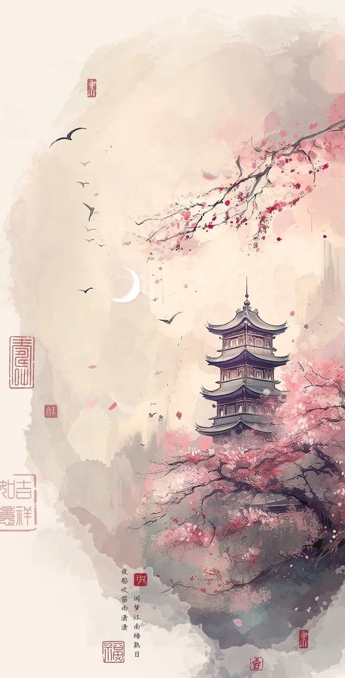 Wallpaper 壁纸. Scenery wallpaper, Japanese art, Cool wallpaper art