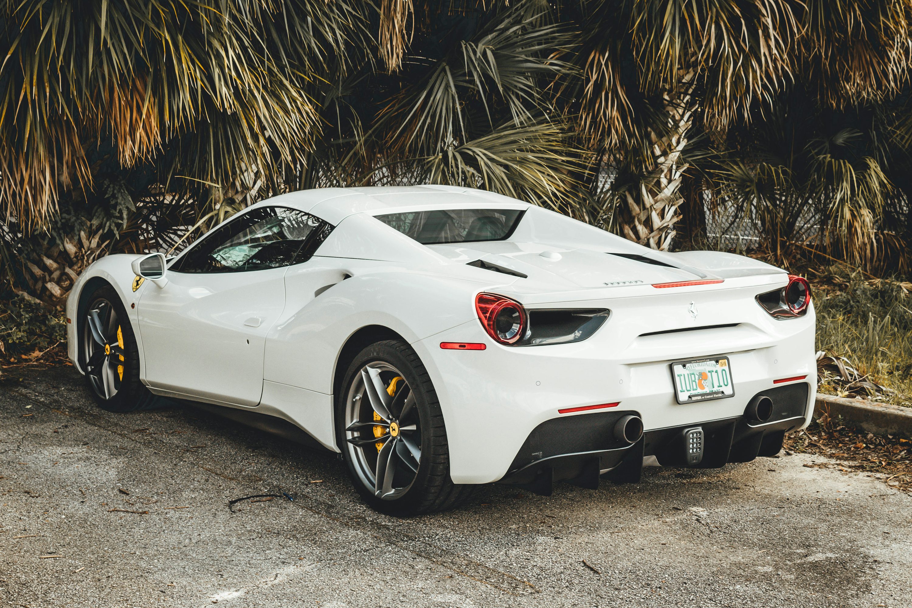 White Ferrari Picture. Download Free Image