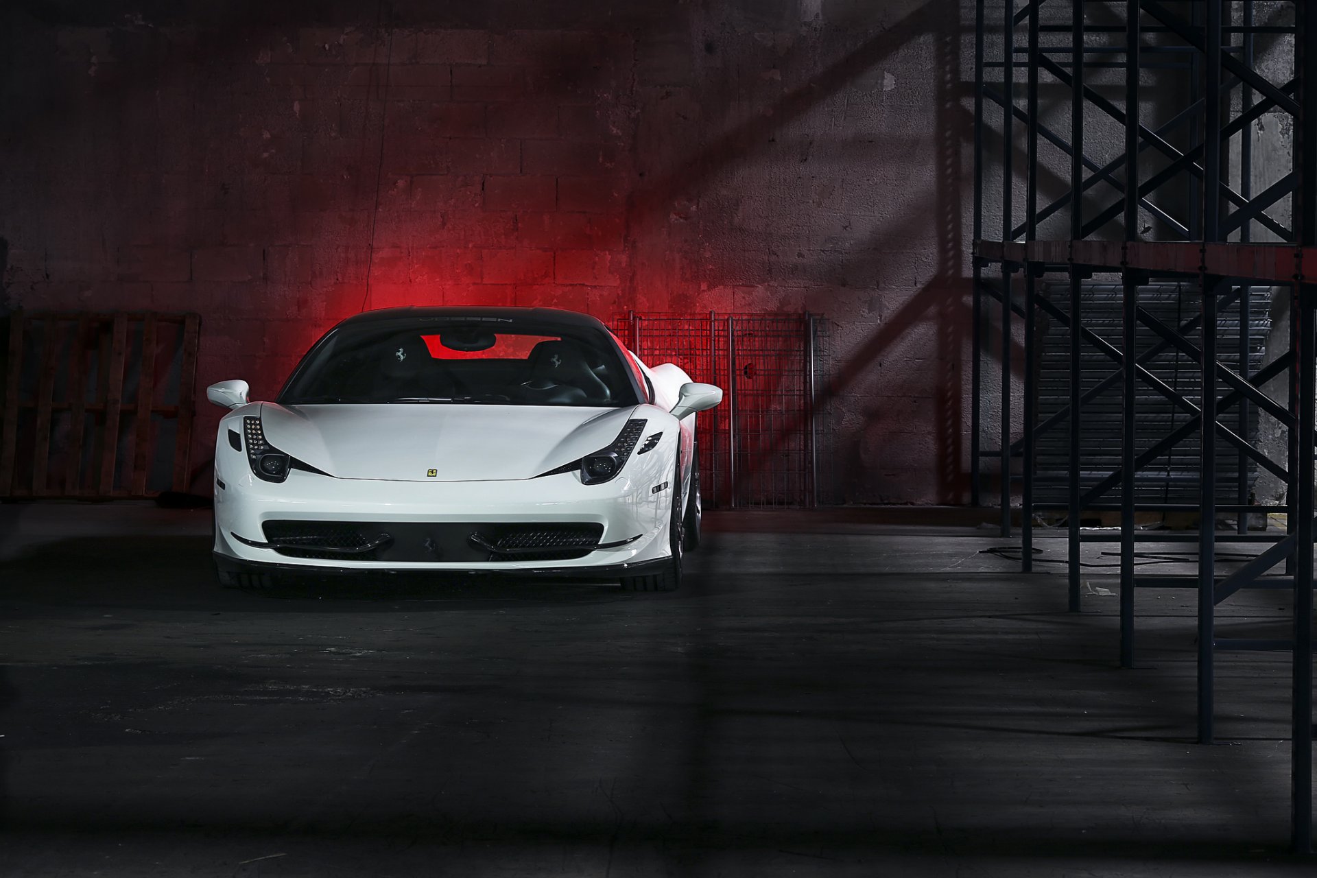 Ferrari white front view for your phone