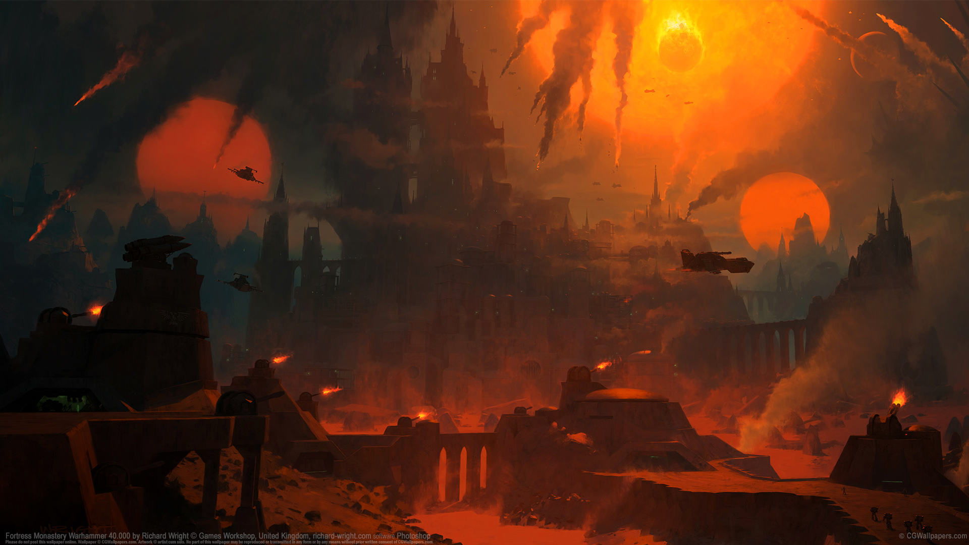 Richard Wright wallpaper Fortress Monastery Warhammer 40.000 1920x1080
