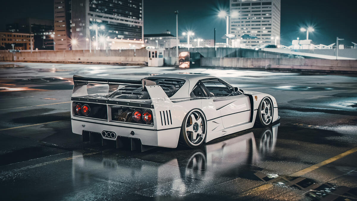 White Ferrari f40 rear view · free photo from jorik and wallpaper