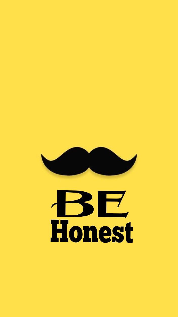 Be Honest Logo with Moustache