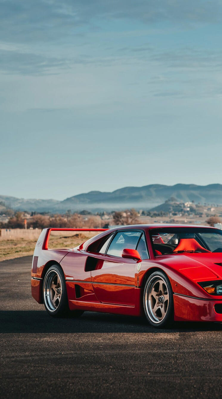 Red Ferrari F40. · 750x1334 iPhone 6, 6S, 7, 8 free photo from axebourne and wallpaper
