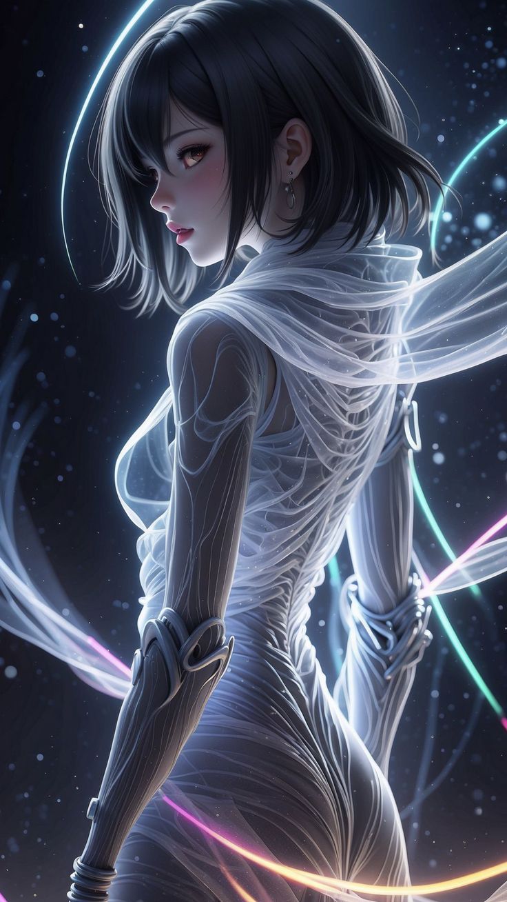 Wallpaper girl, fairy, neon, glow, fantasy, ai, art, AI 4K by ♤CRISTIAN♧¿. Download wallpaper girl, fairy, neon, glow, fantasy, ai, art for free