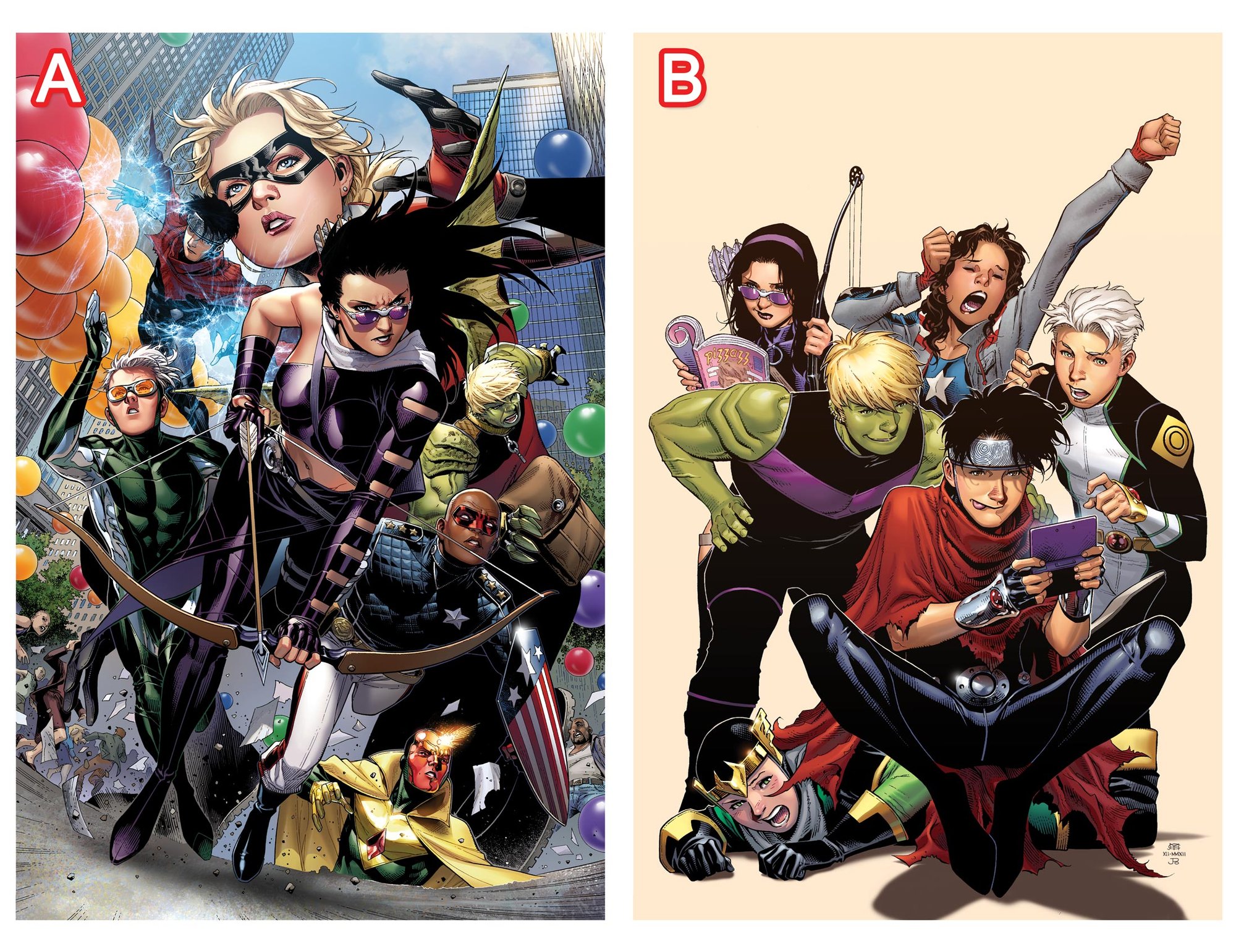 YOUNG AVENGERS Print 1 & 2. Jim Cheung Art