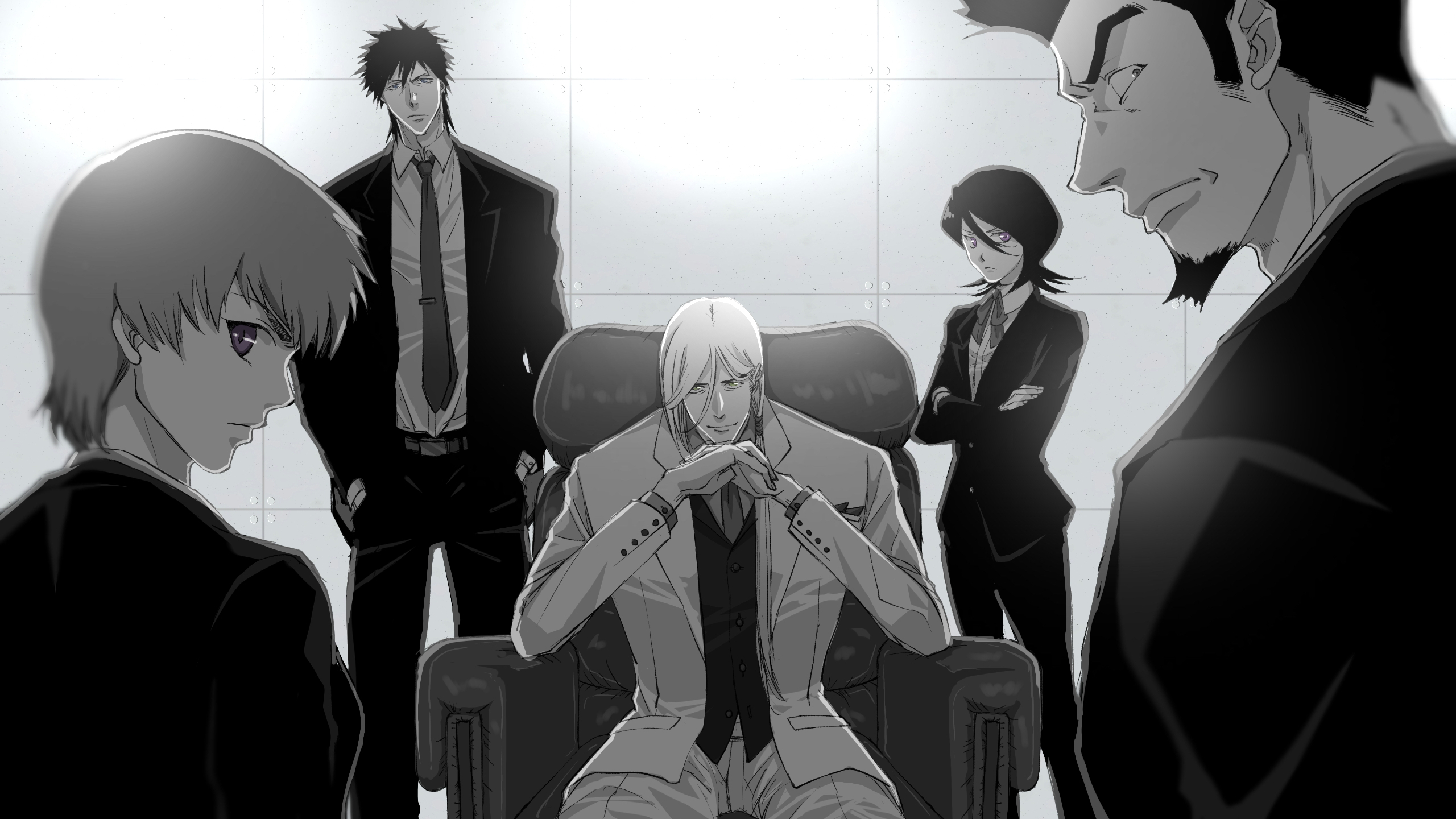 Download Jūshirō Ukitake Kaien Shiba Rukia Kuchiki Sentarō Kotsubaki Kiyone Kotetsu Anime Bleach HD Wallpaper