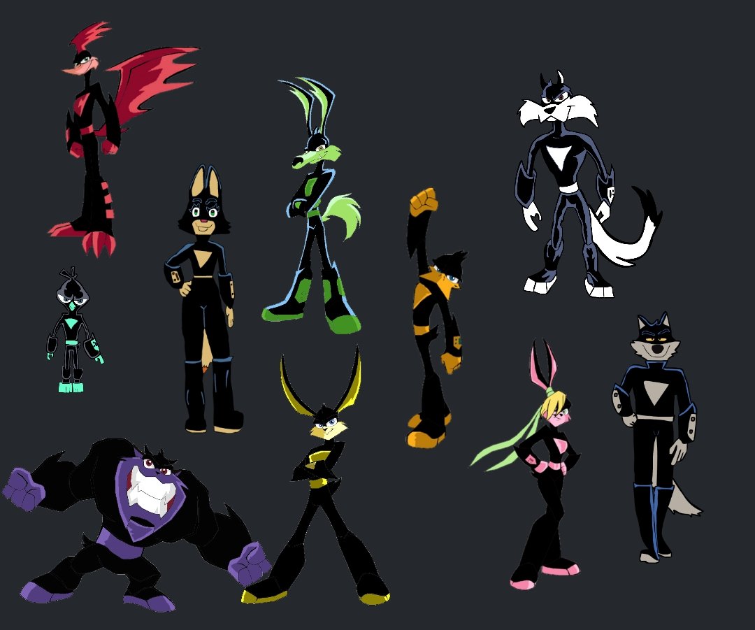 Mathilda 301 Loonatics Duck Bunny Bunny Tasmanian E Coyote Runner Vester. Wolf. Foxy #LoonaticsUnleashed