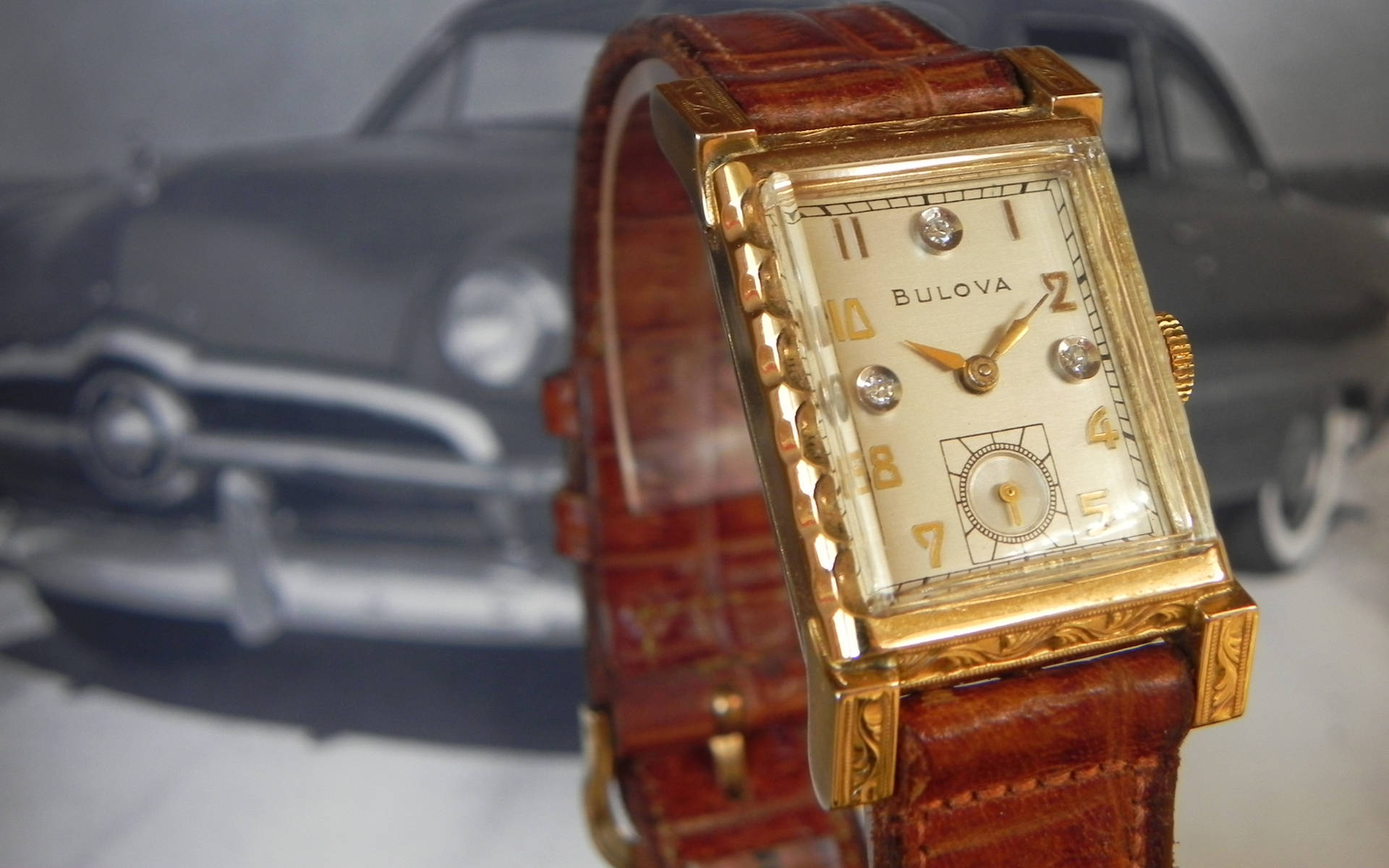 Download Vintage Bulova Diamond Watch Wallpaper