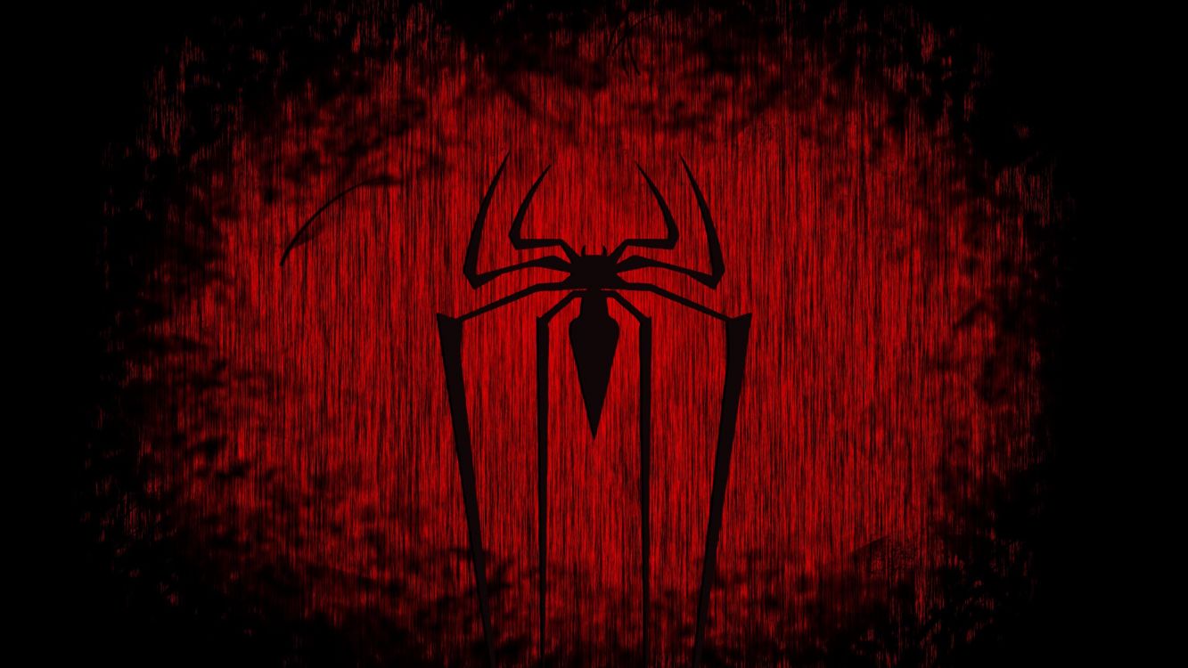 Wallpaper Red and Black Spider Man Logo, Background Free Image