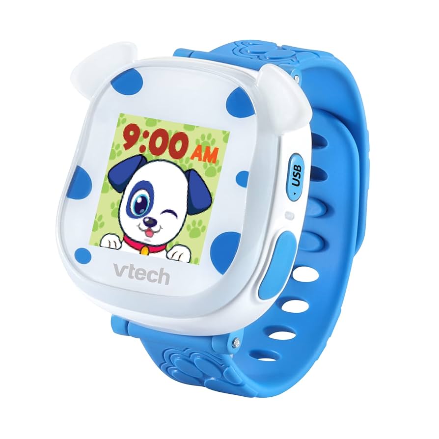 VTech My First Kidiwatch. Pet Watch To Care. Toy For Children +3 Years. ESP Version. White Blue, Amazon.co.uk: Fashion