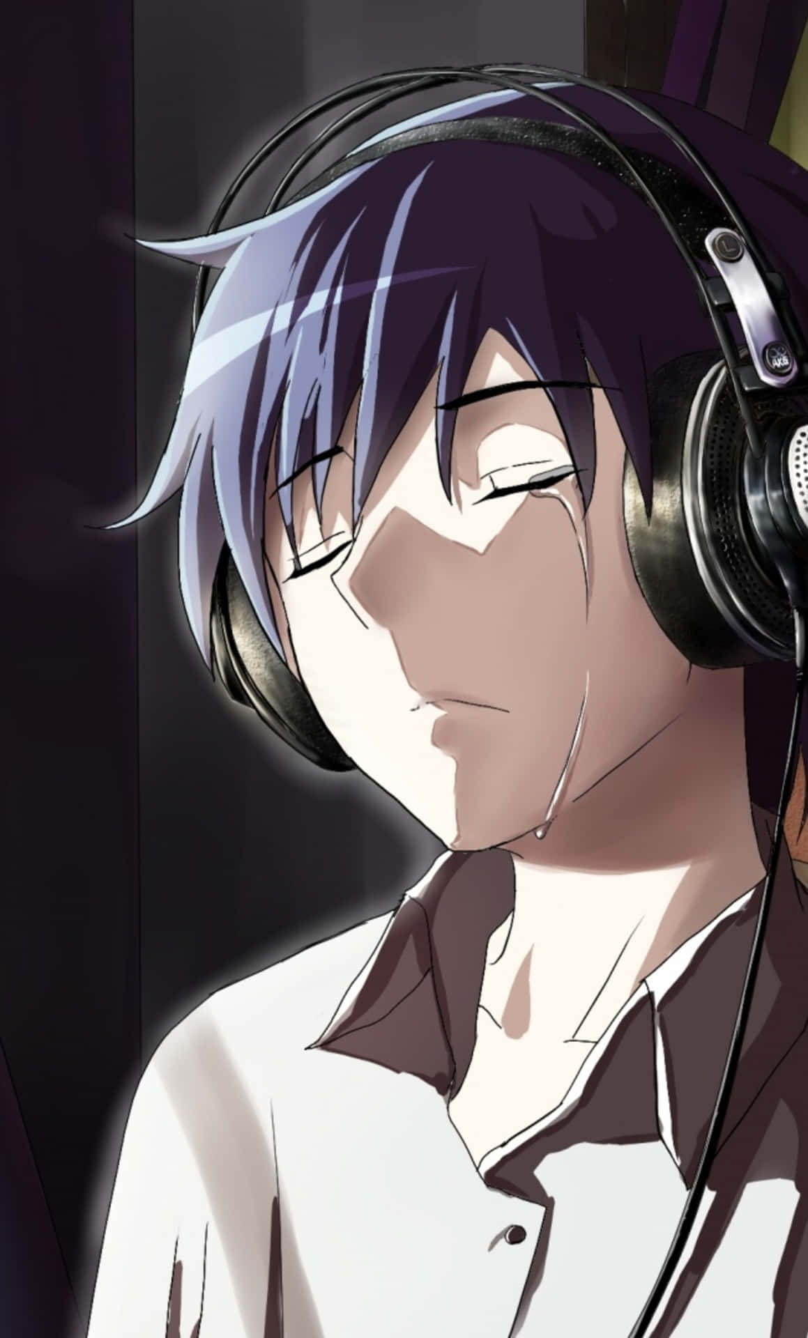 Download A heartbroken anime girl deep in thought Wallpaper