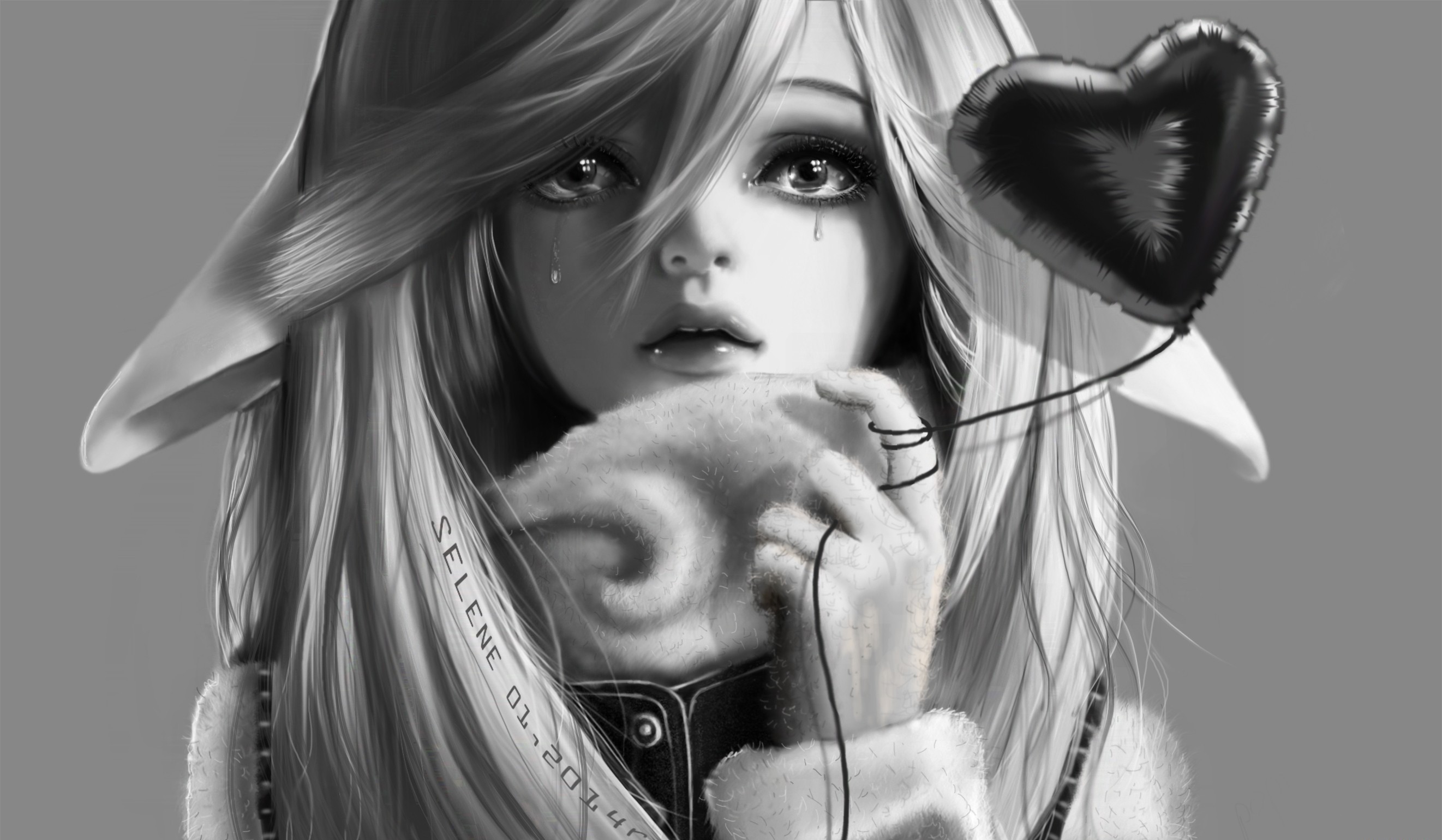 Tearful Heart Girl HD Wallpaper