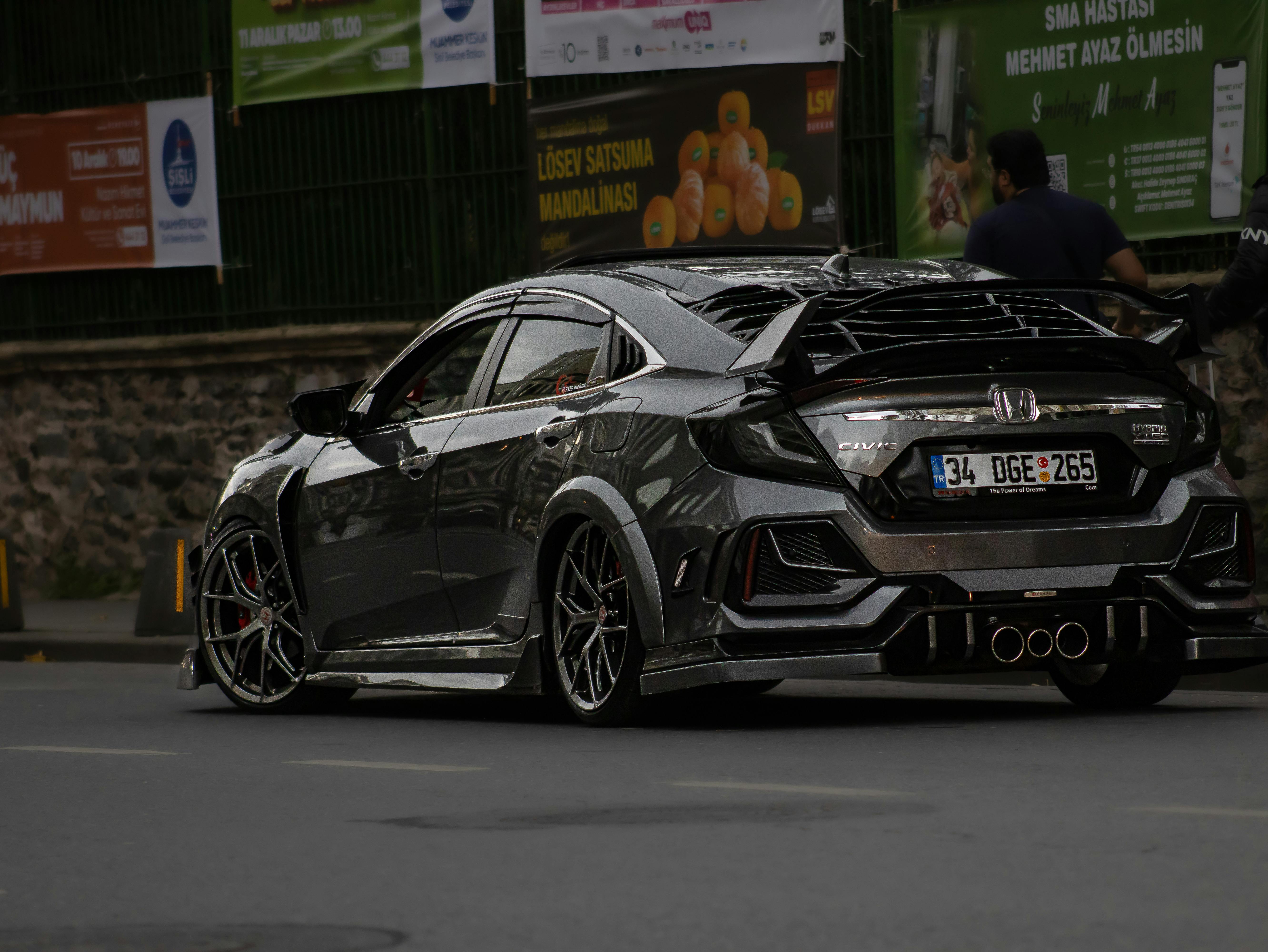 Tuned Honda Civic on Street · Free