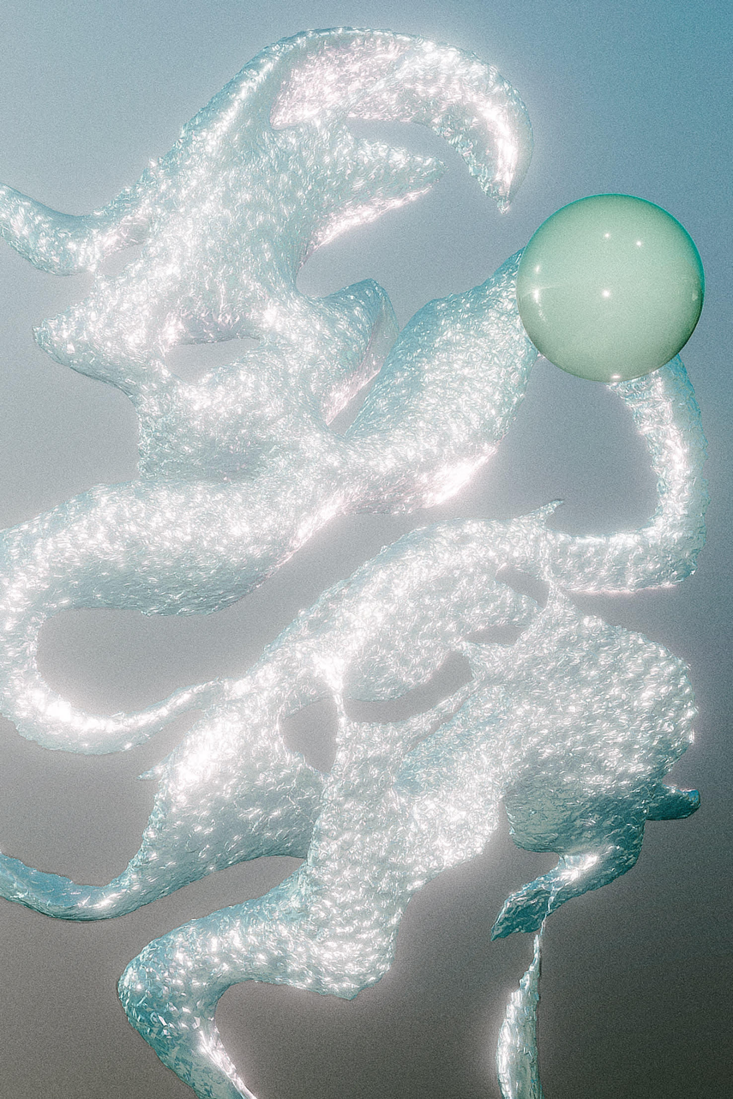 Do 3D cyber chrome y2k inspired models or photo, art, logo